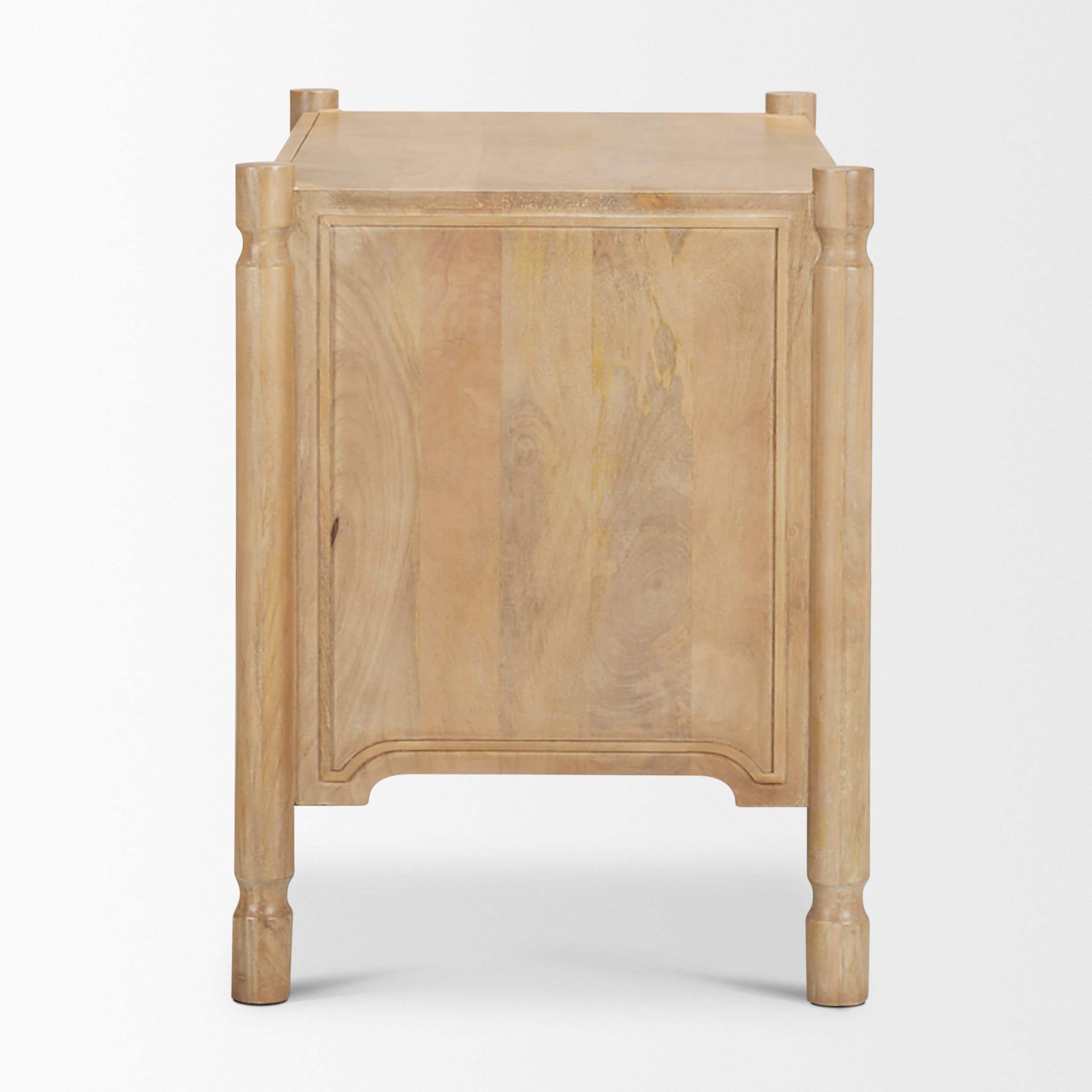 Phil Light Brown Wood 2 Drawer Nightstand — product photograph