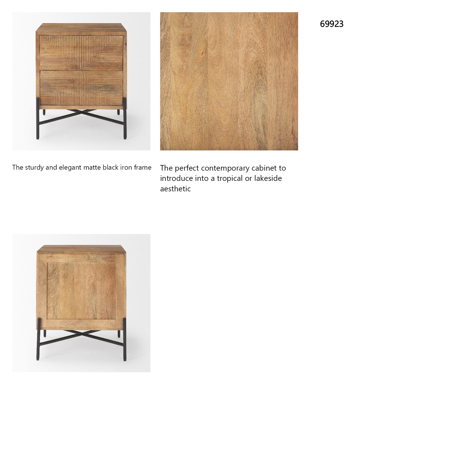 Cairo 22.0L x 22.0W x 26.0H Wood 2 Drawer Accent table — in a styled room