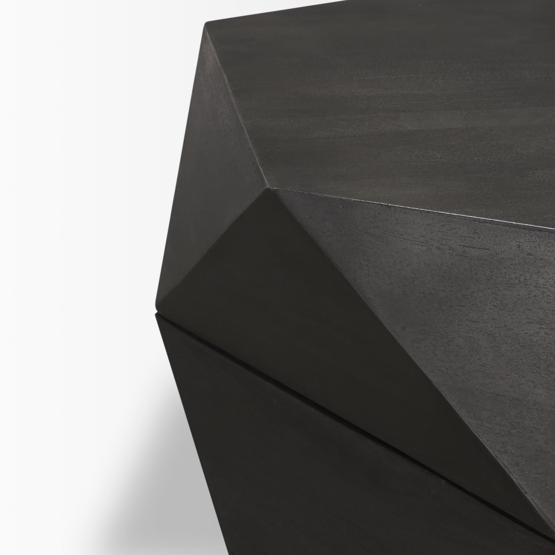 Arreto 36" Hexagonal Hinged Solid Wood Top and Base Coffee Table — product photograph