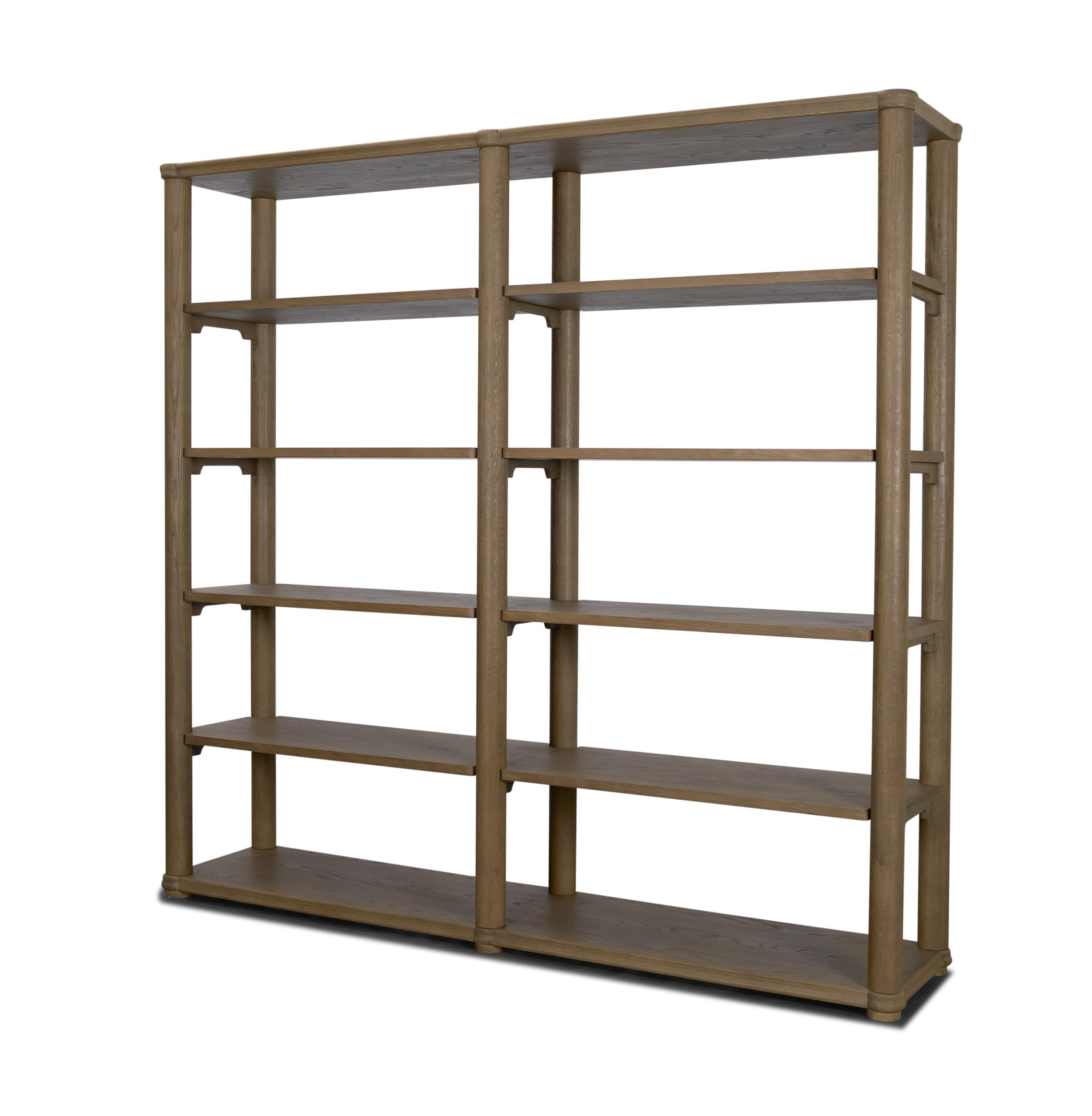 Alden Medium Brown Wood Open Shelving Unit — product photograph
