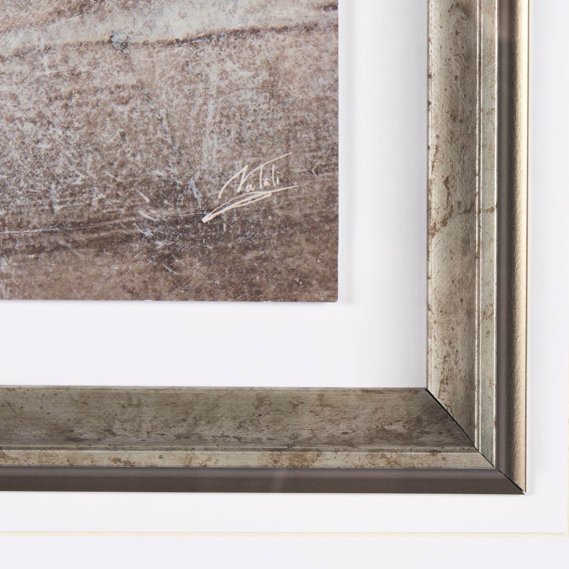 Black Strokes I by Mercana Studio a Hand Embellished Textured Framed Art Print Matted under Glass — product photograph