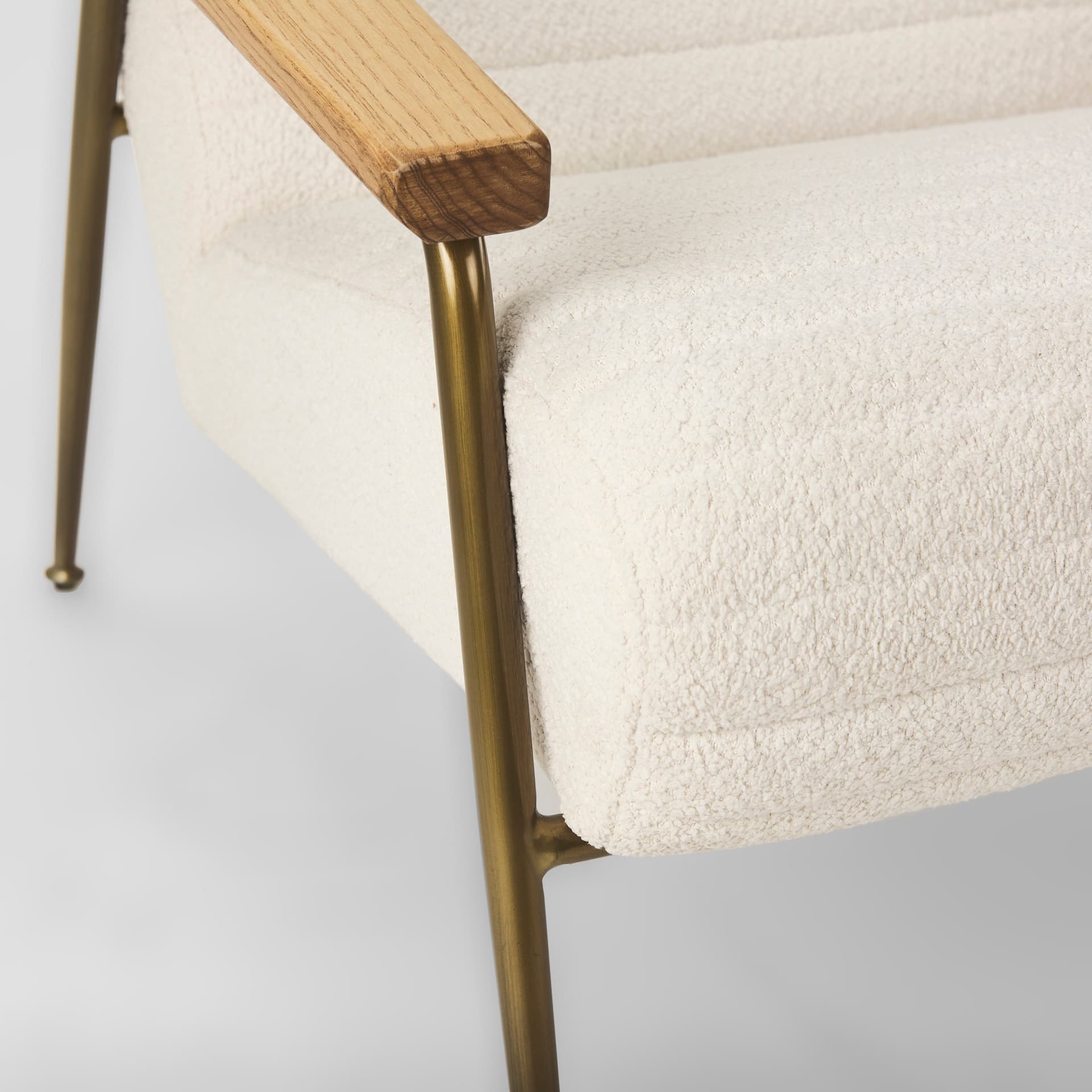 Grosjean Cream Boucle Accent Chair — product photograph