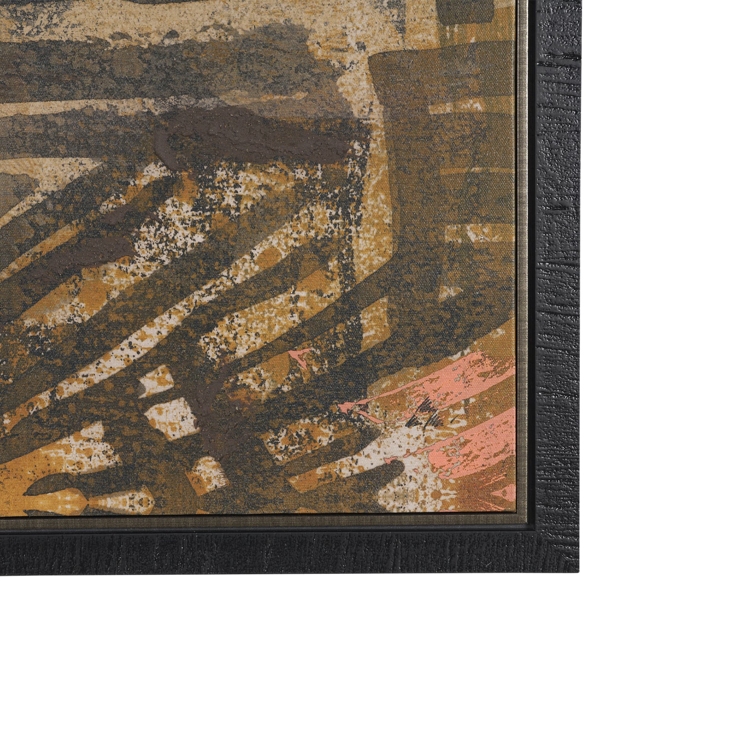 Bronze Geometry II by Mercana Studio Hand-Embellished Textured Framed Canvas Artwork — product photograph