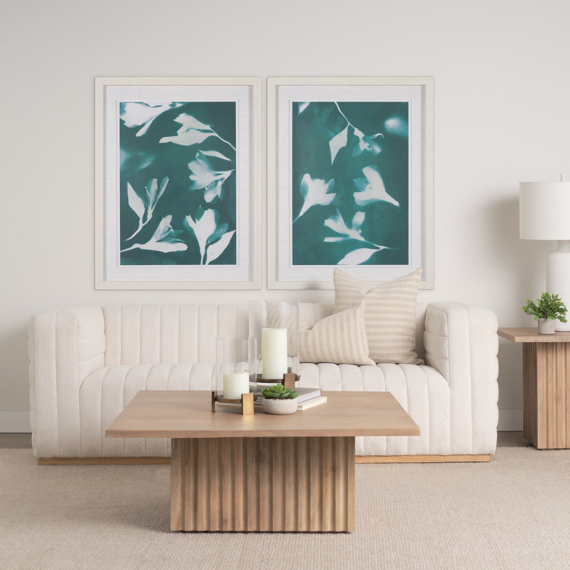 Untitled I by Liz St. Andre Textured Framed Artwork Matted under Glass — in a styled room