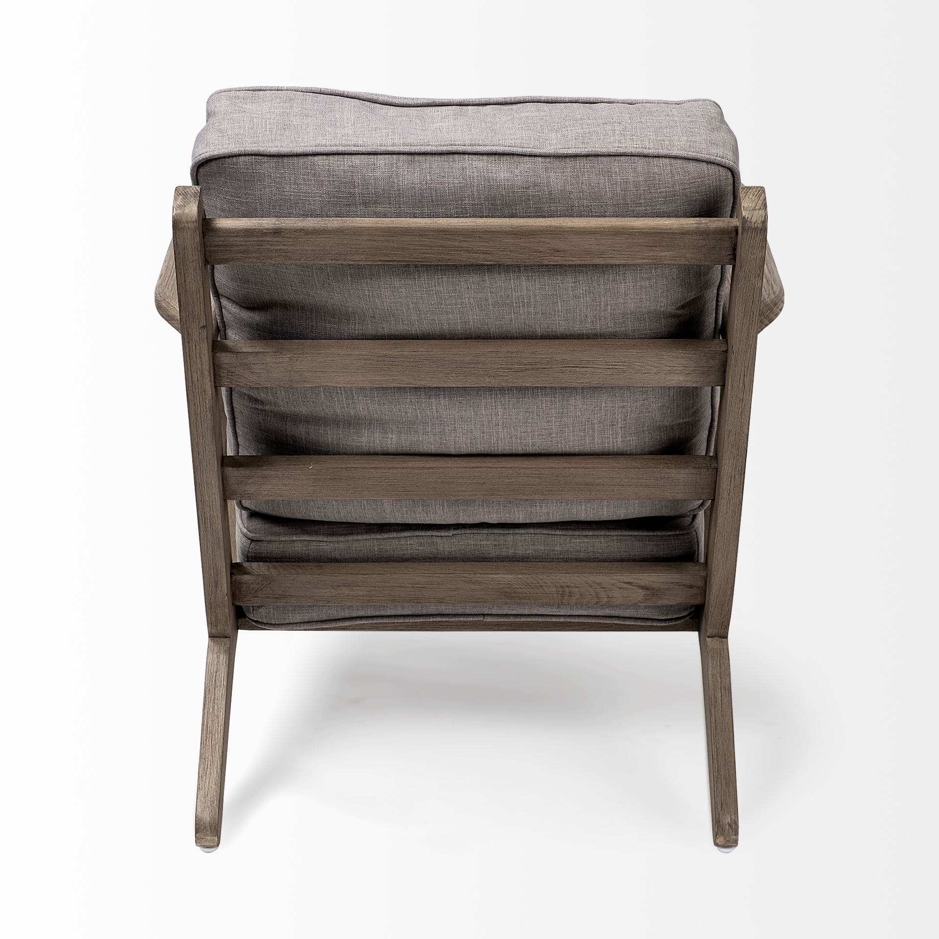 Olympus II Flint Gray Fabric Covered Wooden Frame Accent Chair — product photograph