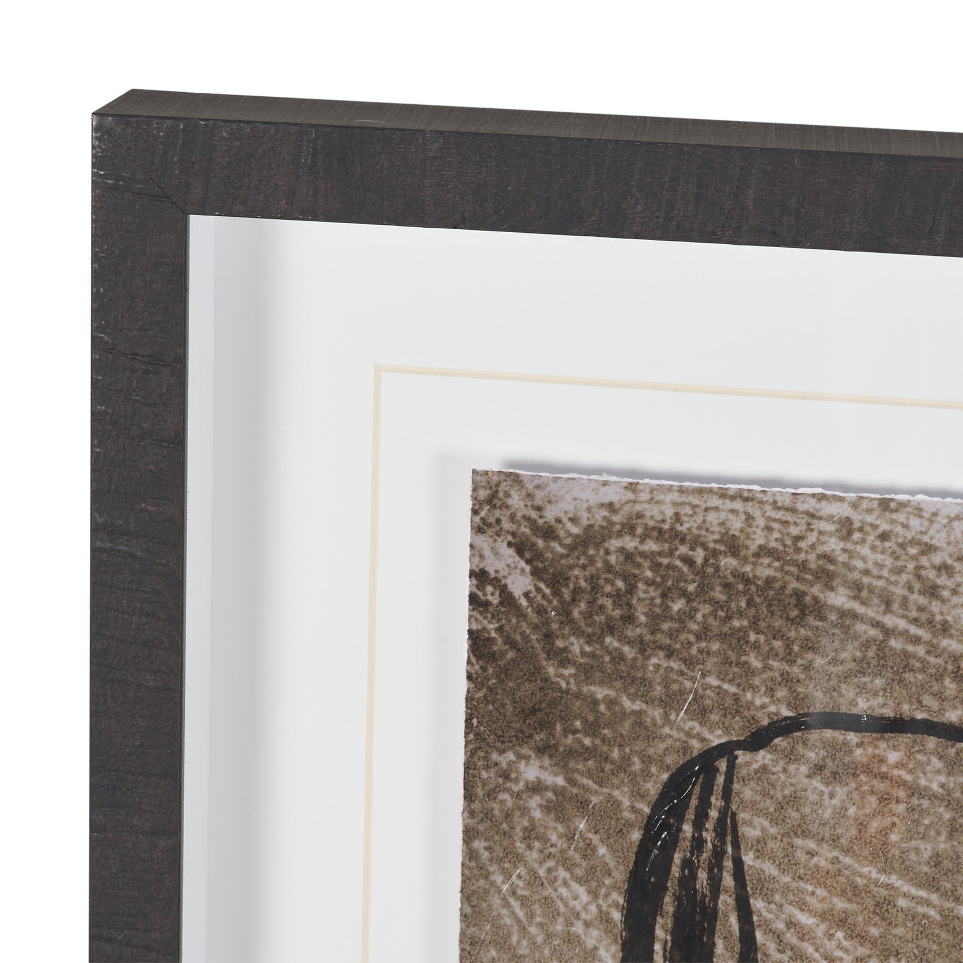 Buckskin by Mercana Studio Hand-Embellished Textured Framed Artwork Matted under Glass — product photograph