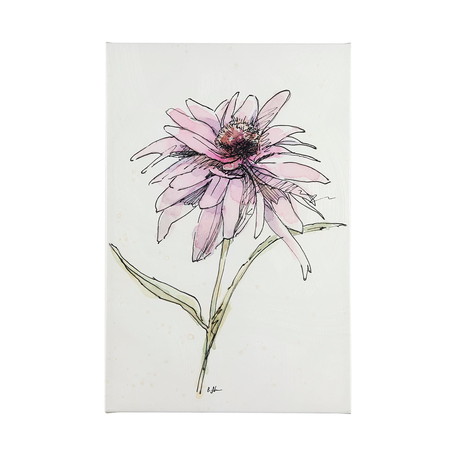 Echinacea I by Mercana Studio a Hand Embellished Textured Canvas — product photograph