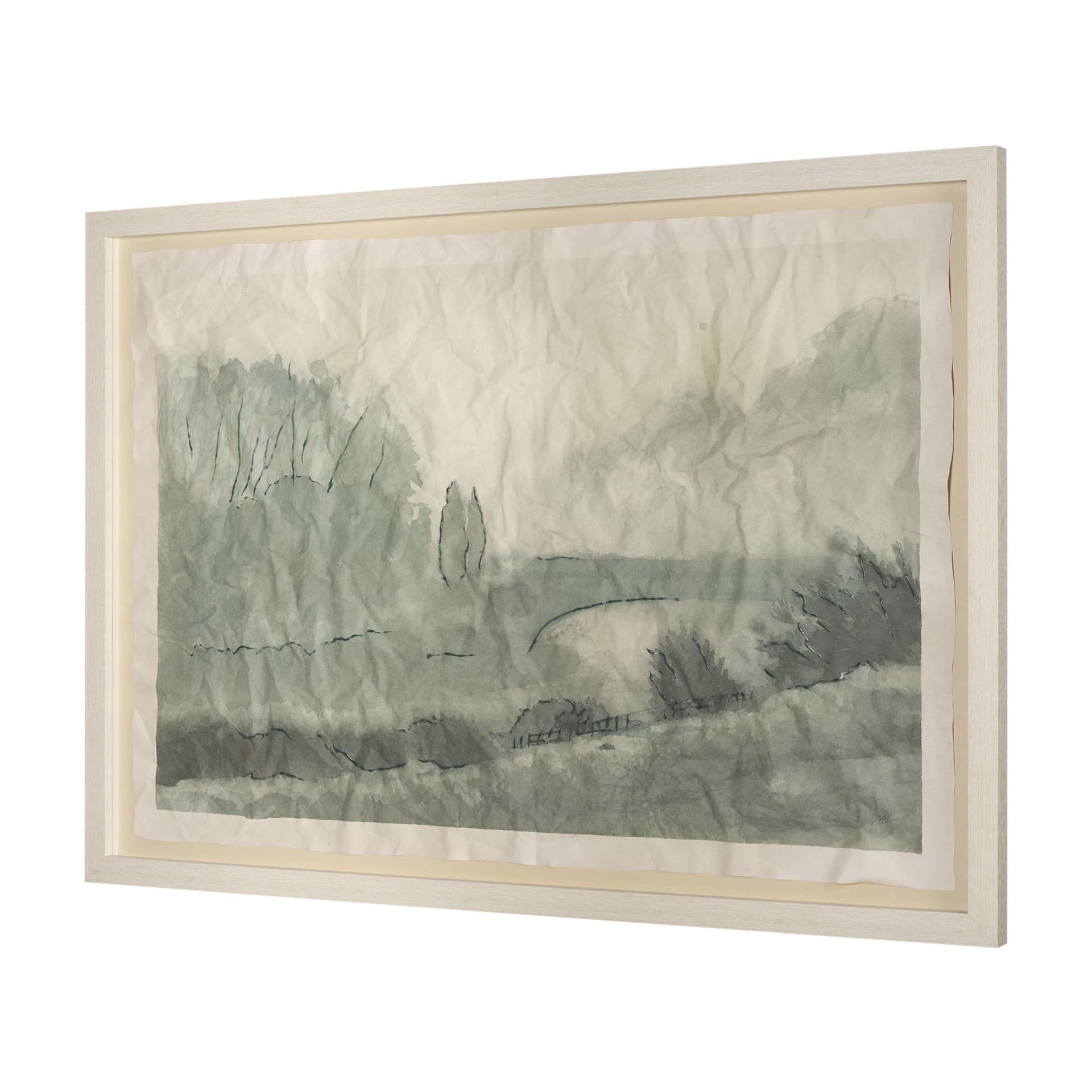 Off By The River by Mercana Studio a Hand Embellished Framed Art Print Matted under Glass — product photograph