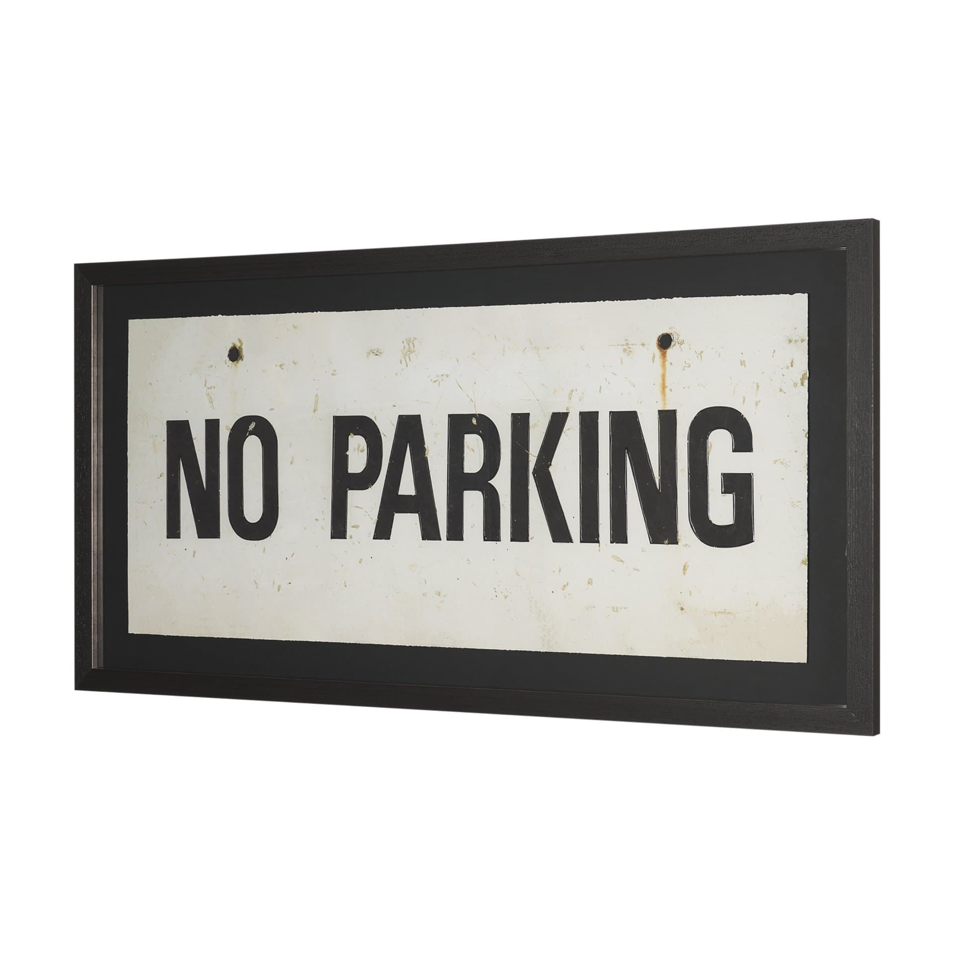 No Parking LG by Mercana Studio Hand Embelished Textured Framed Artwork Matted under Glass — product photograph