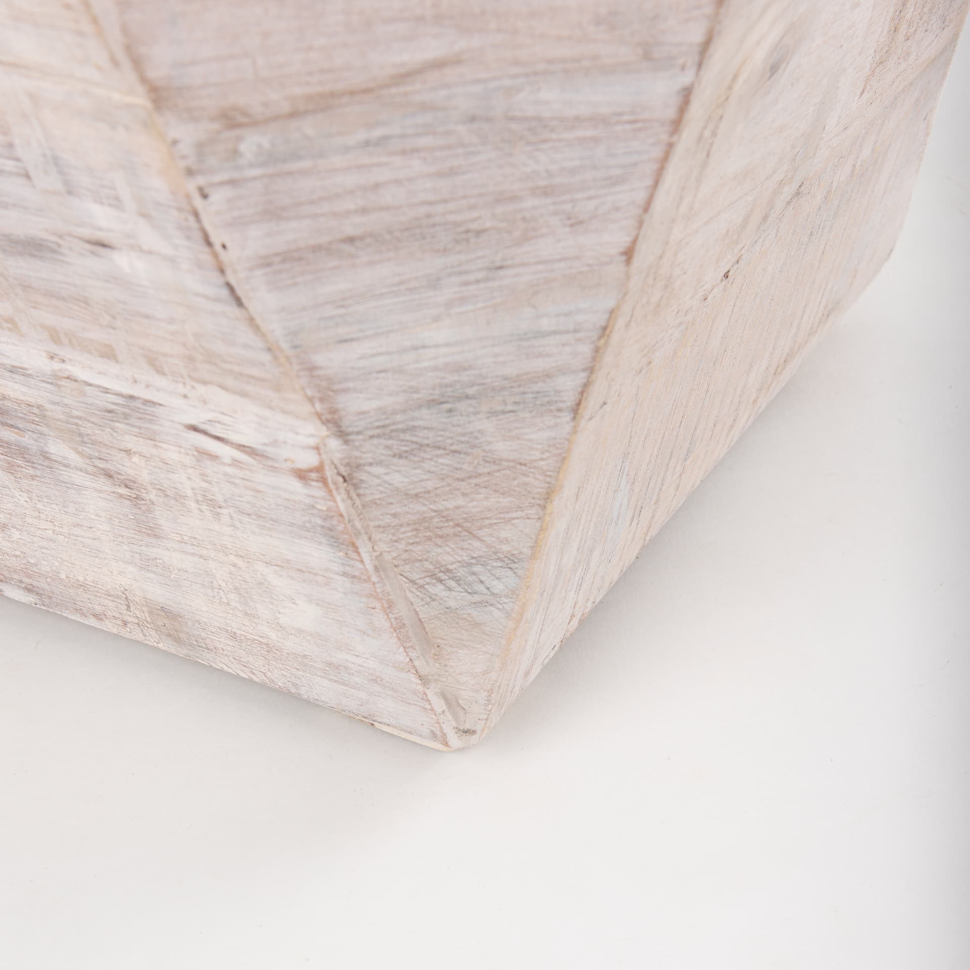 Esagono Octagonal Reclaimed Wood End/Side Table w/ Storage — product photograph