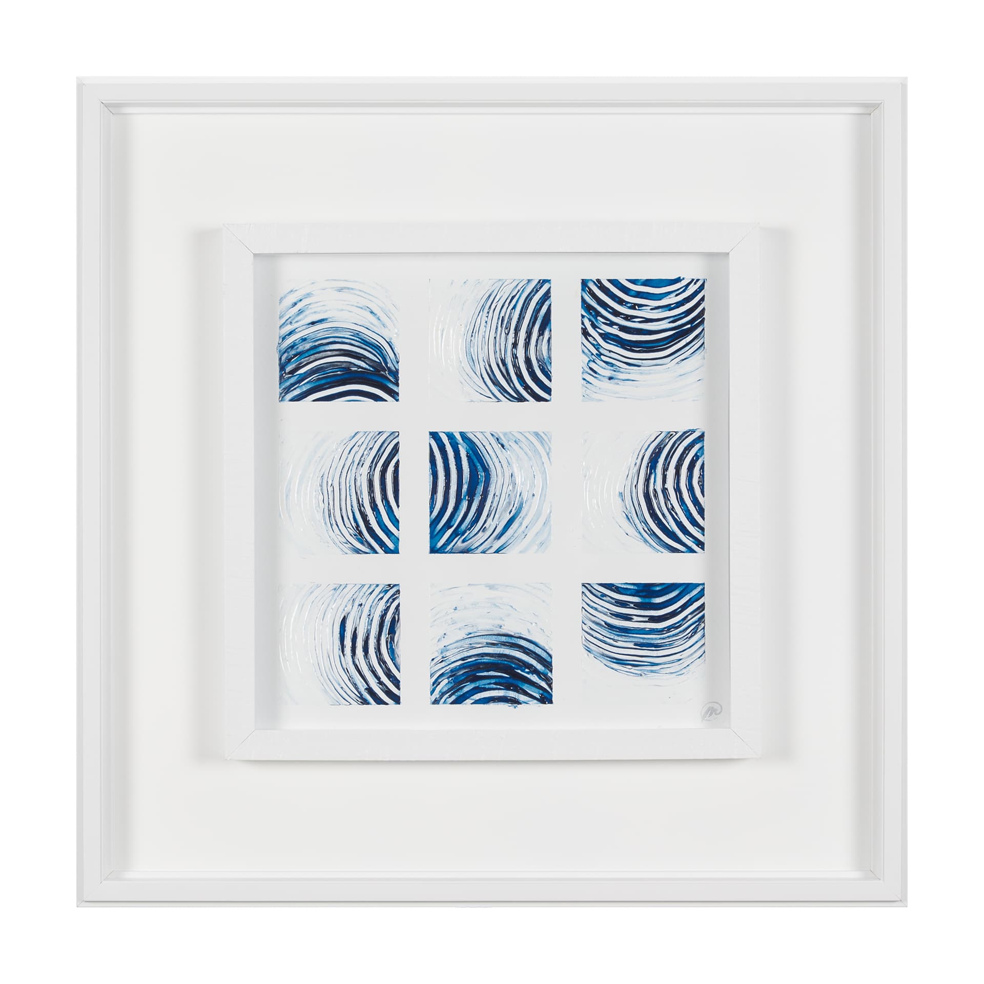 Ocean Sounds II by Studio M a handmade Original Framed Artwork under Glass — product photograph