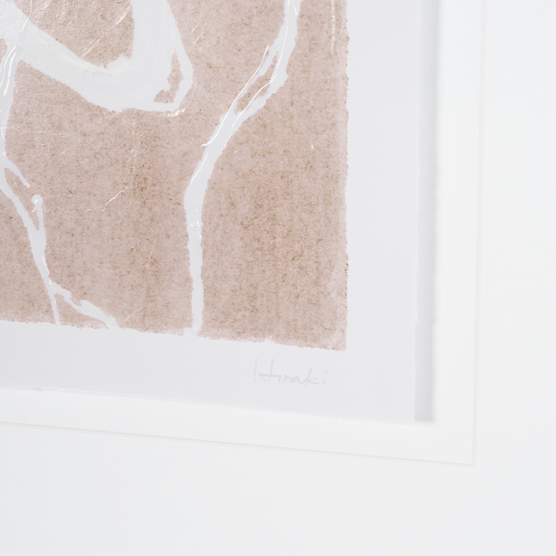 Flower Silhouette-Wisteria by Mercana Studio Hand Embellished Framed Art Print Matted under Glass — product photograph