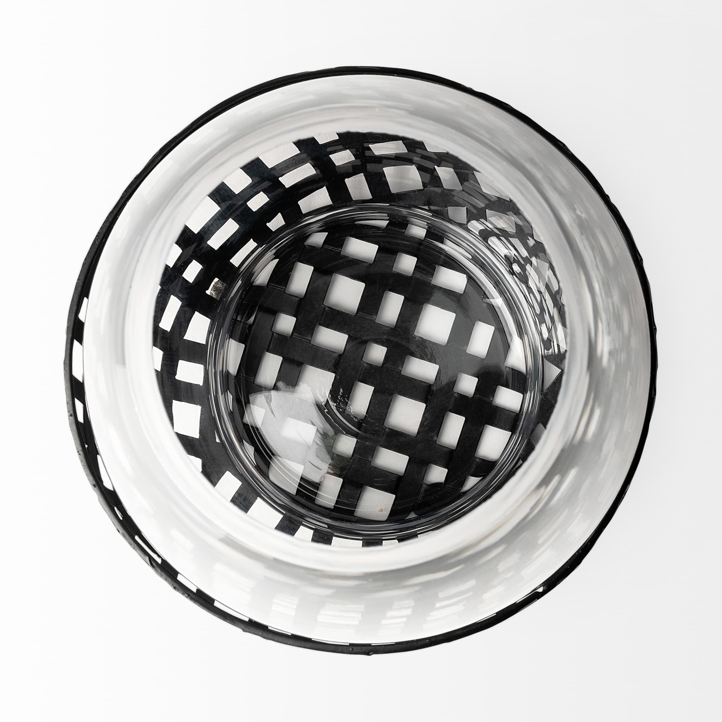 Reena II Large Black Woven Metal Base Table Candle Holder — product photograph