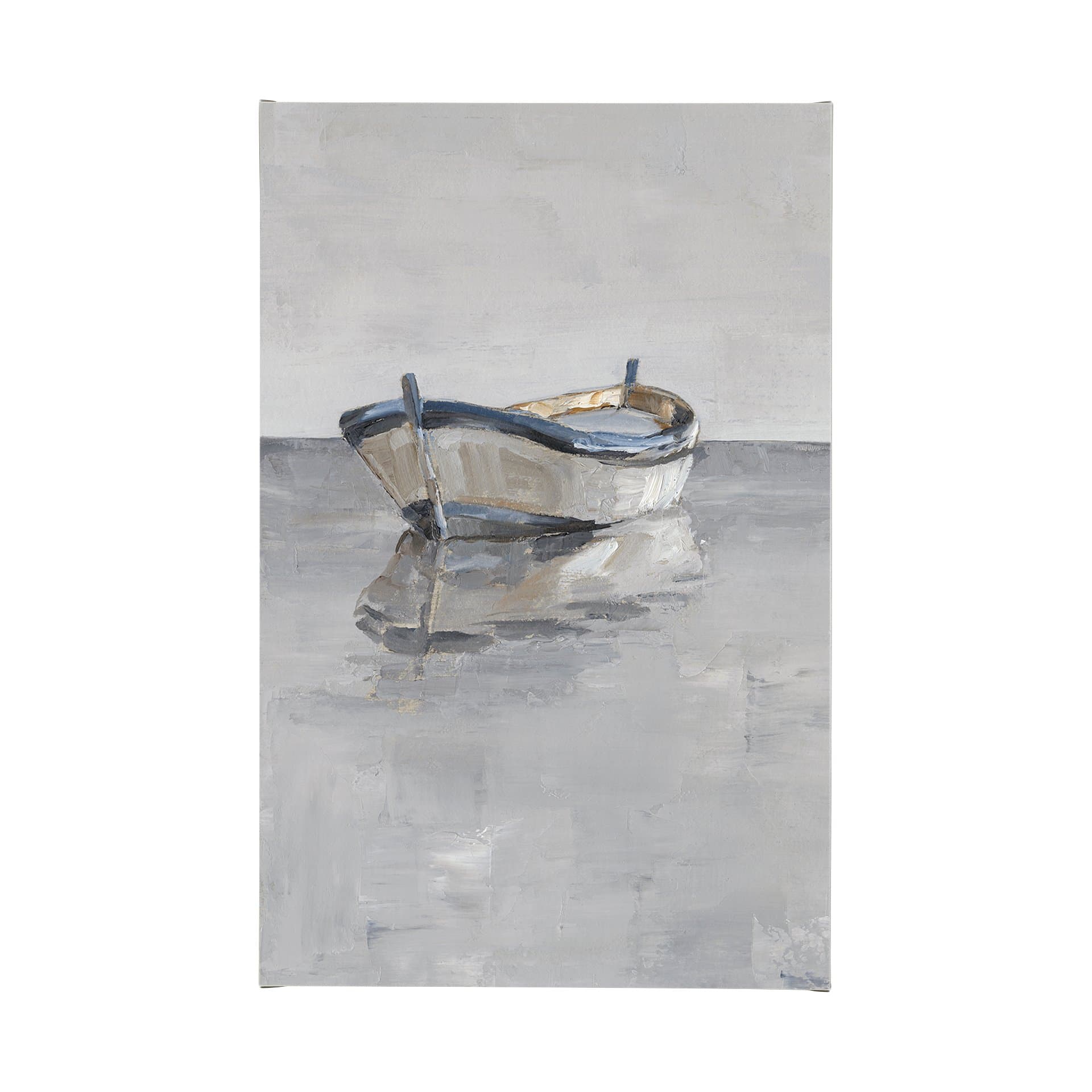 Boat on the Horizon II by Ethan Harper a Hand Embellished Textured Canvas — product photograph