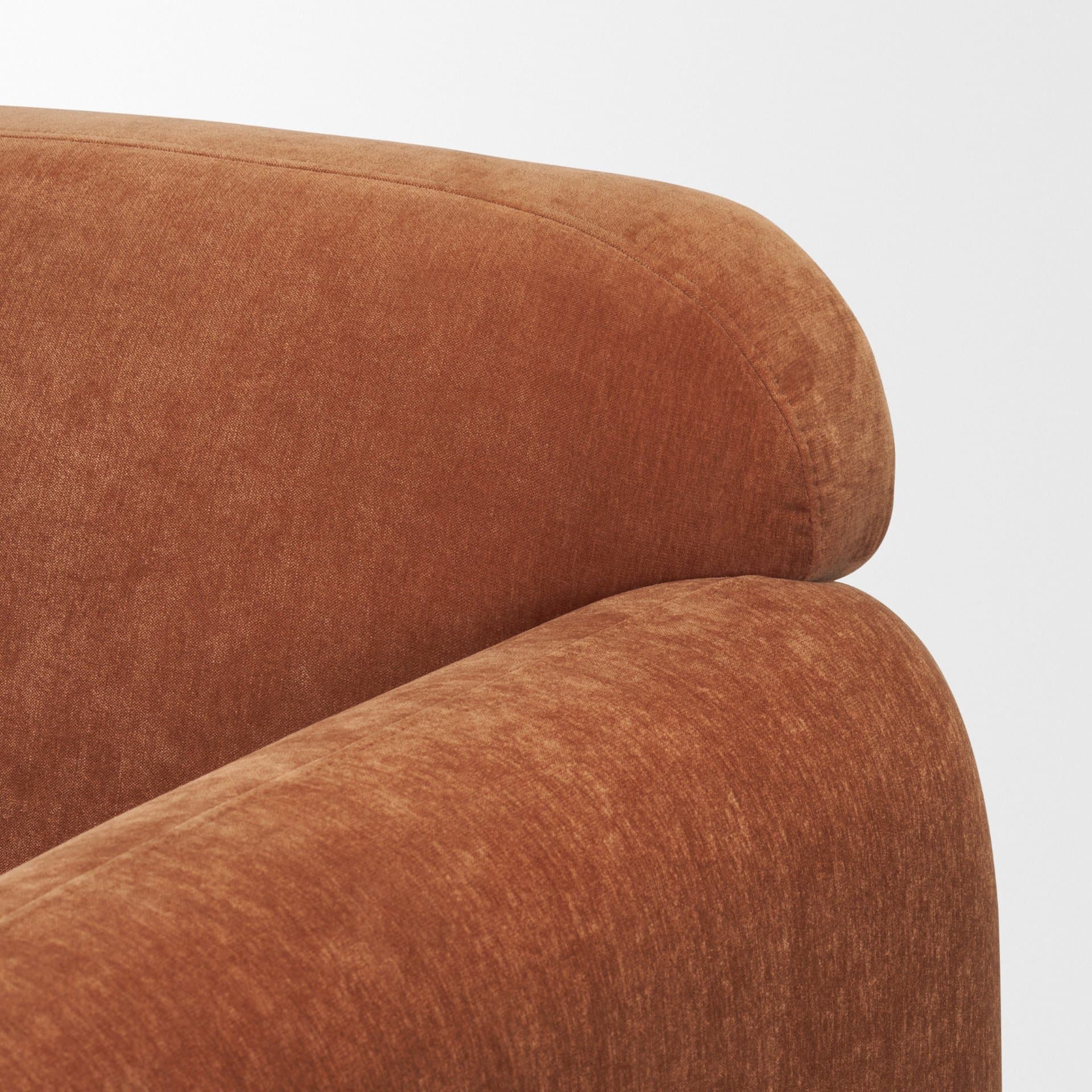 Saga Stonewashed Rust Chenille Fabric Upholstered Chair — product photograph
