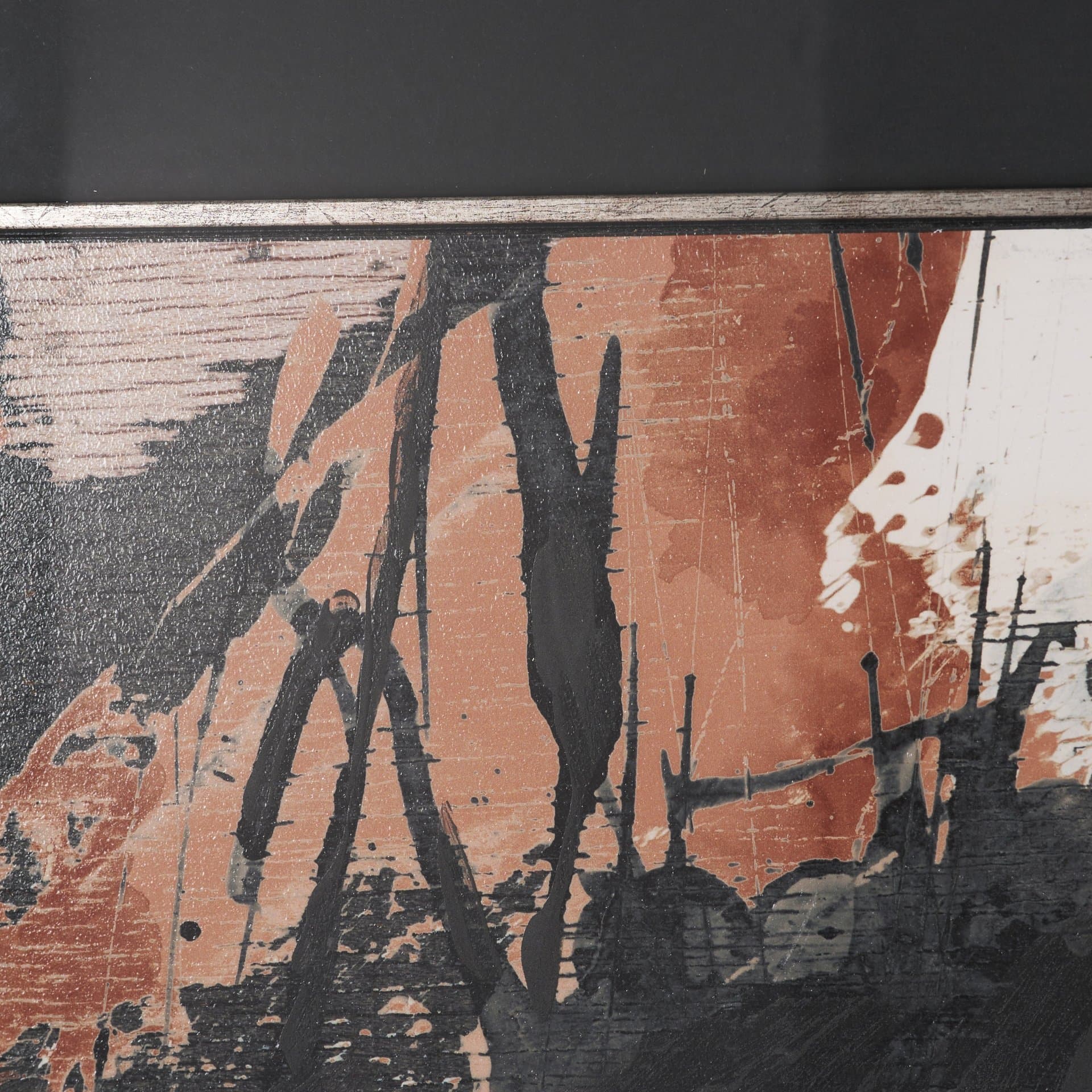 Tones of Sienna II (Set of 2) by Mercana Studio Hand-Embellished Framed Artwork Matted under Glass — product photograph