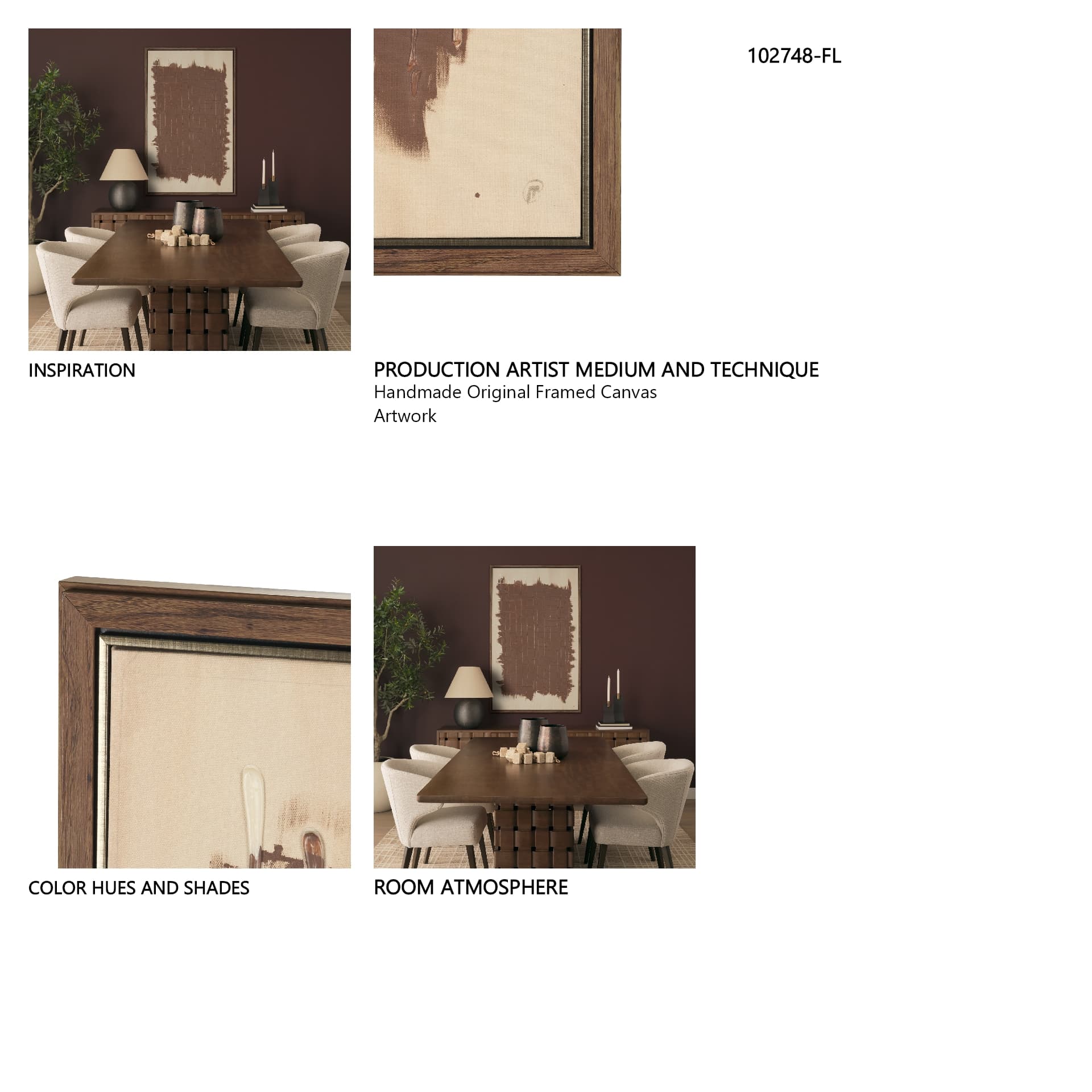 Lineage by Mercana Studio Handmade Original Framed Canvas Artwork — in a styled room
