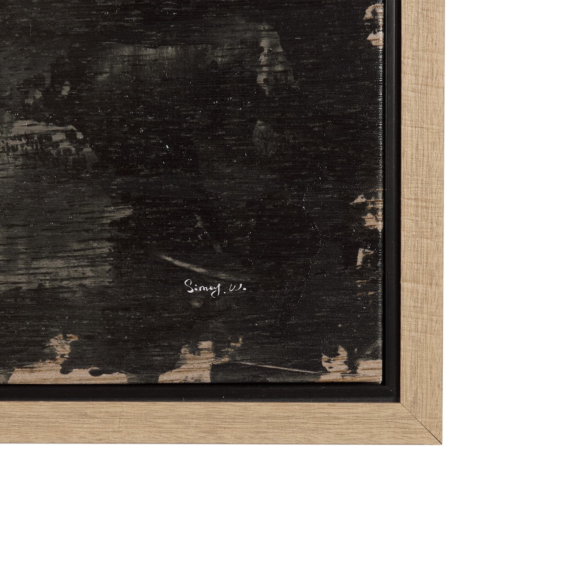 Clouds upon Fields II by Mercana Studio a Hand Embellished Textured Framed Canvas — product photograph