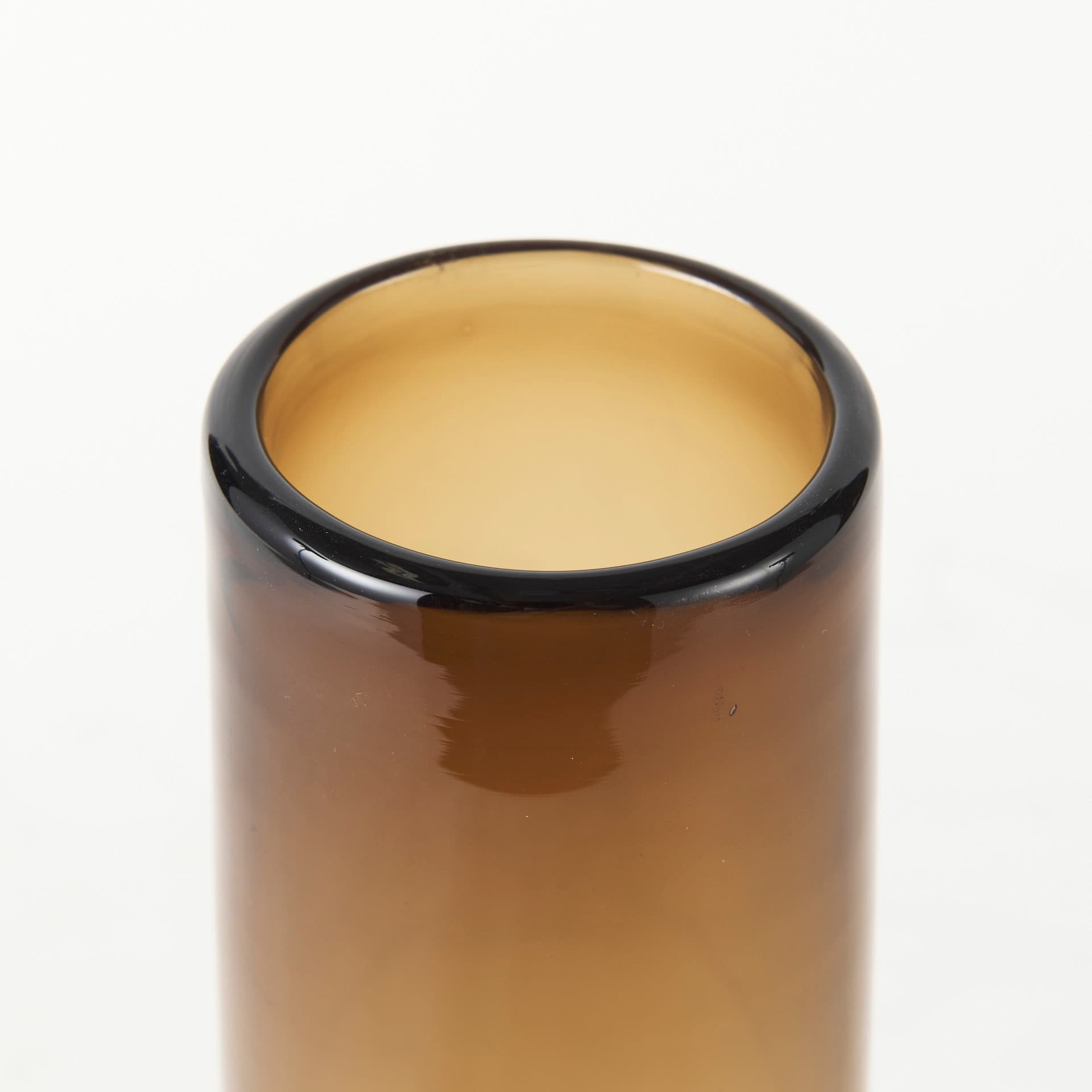 Amrita 4.1L x 4.1W x 11.9H Golden Brown Glass Vase — product photograph