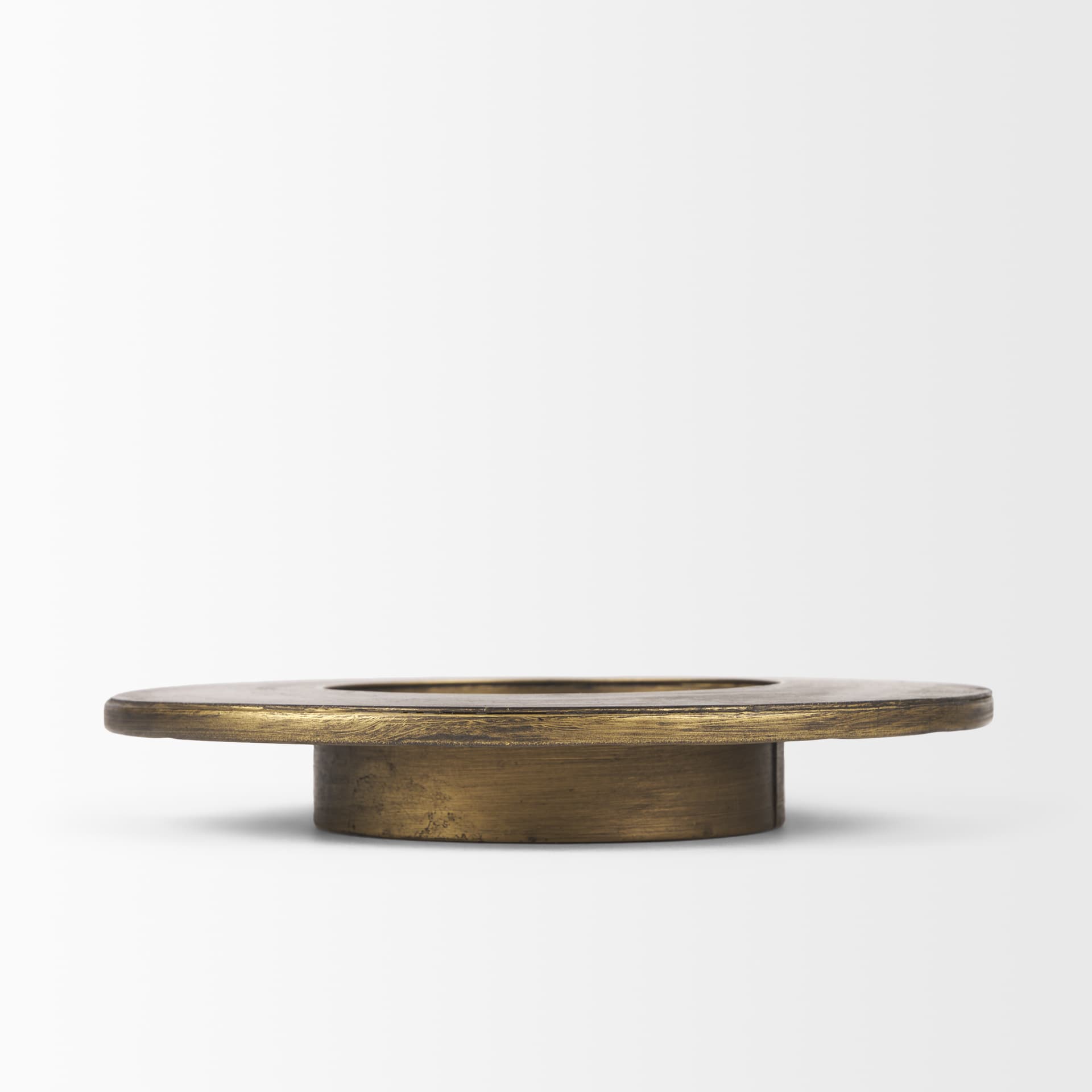 Vivian Gold Metal and Glass Hurricane Candle Holder (Set of 2) — product photograph