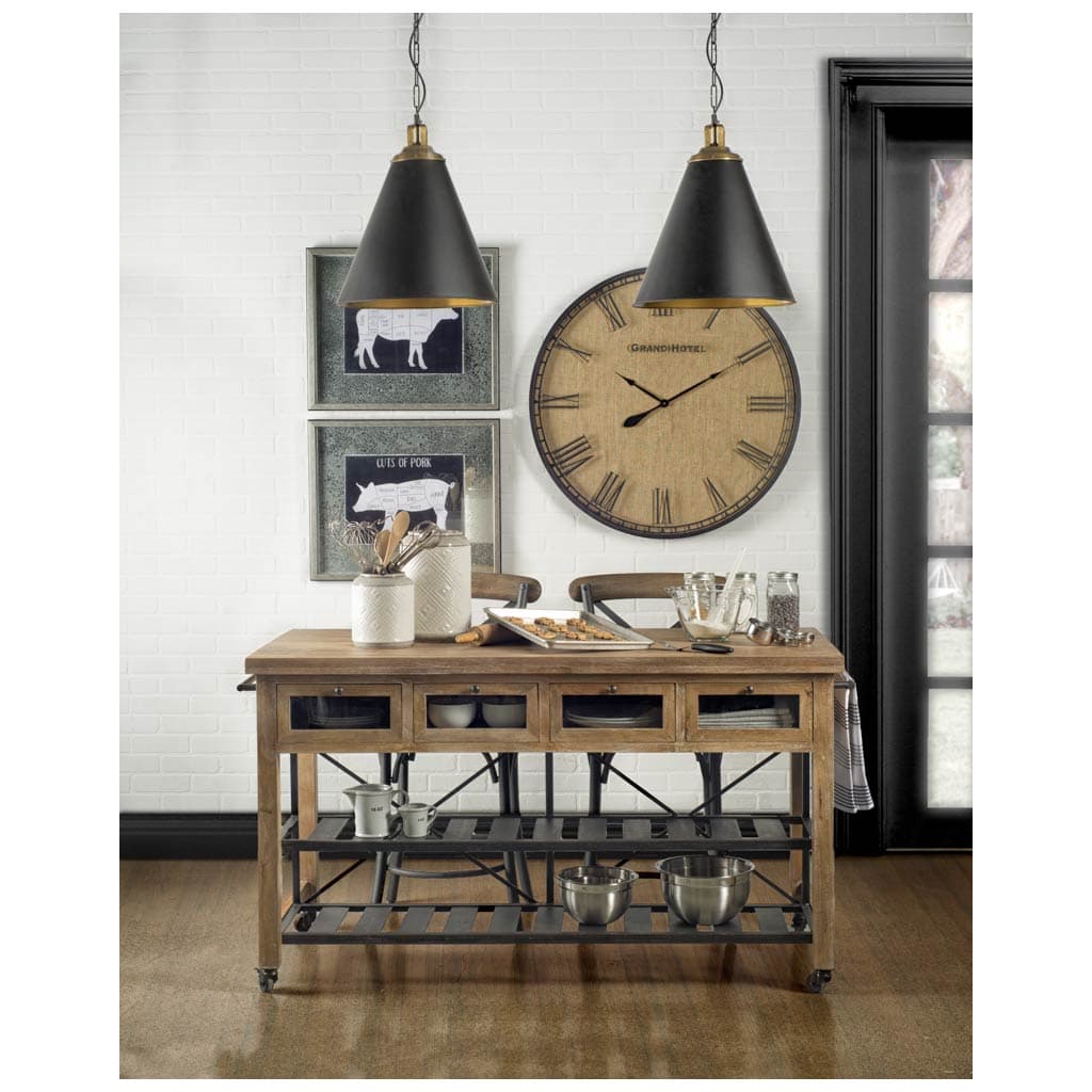 Orville Black Metal Pipe Five Tealight Table Candle Holder — in a styled room
