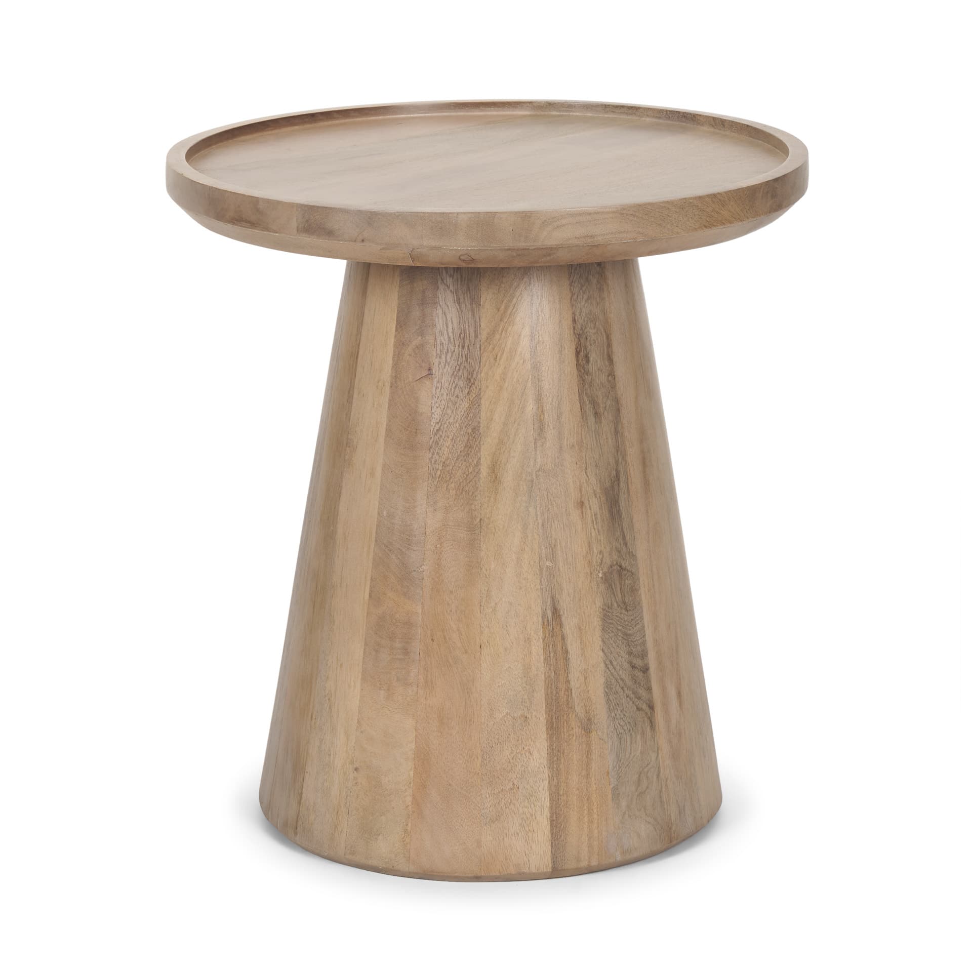Takoda Light Brown Wood Tapered Drum Accent Table — product photograph