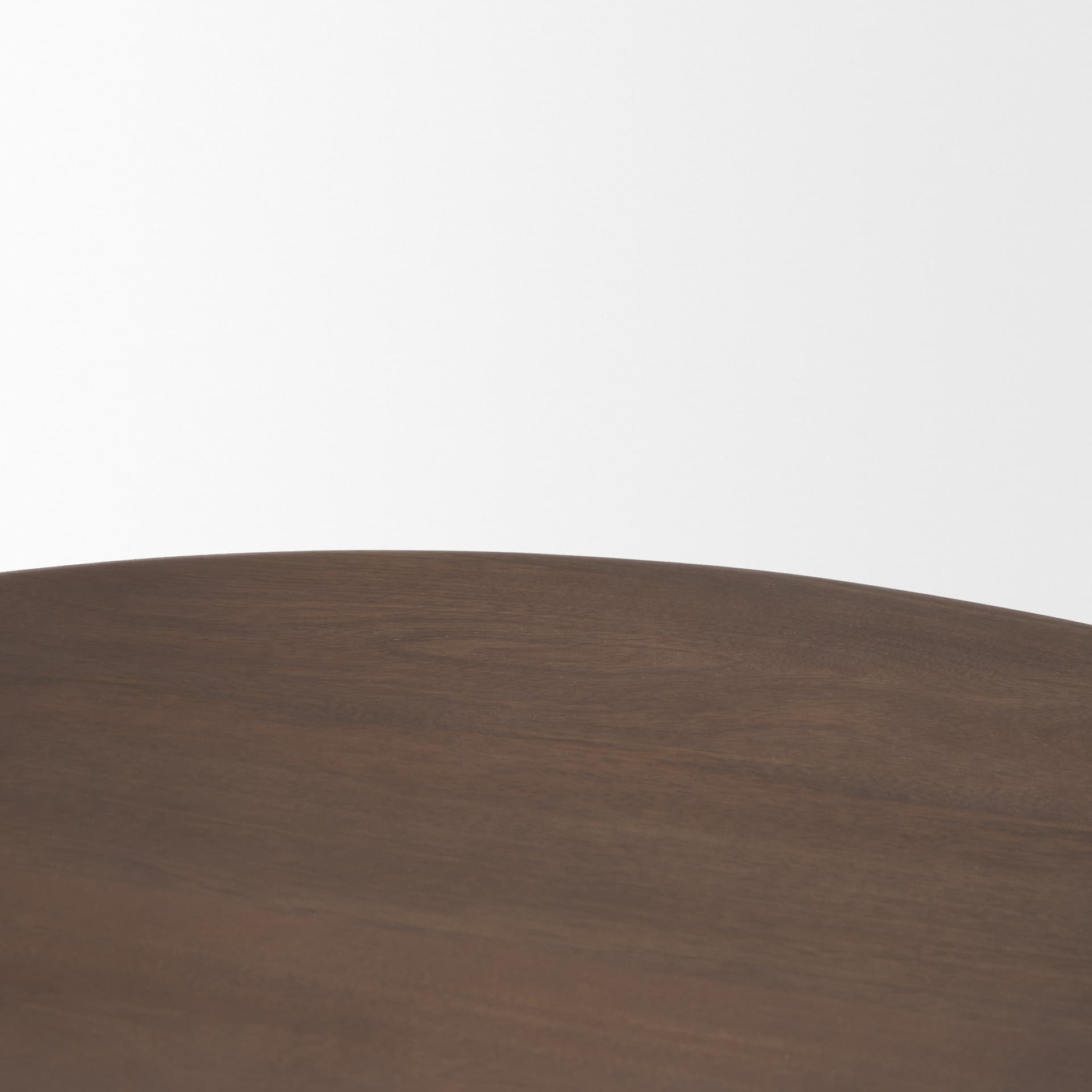 Shima Round Dark Brown Wood W/Arched Legs Coffee Table — product photograph