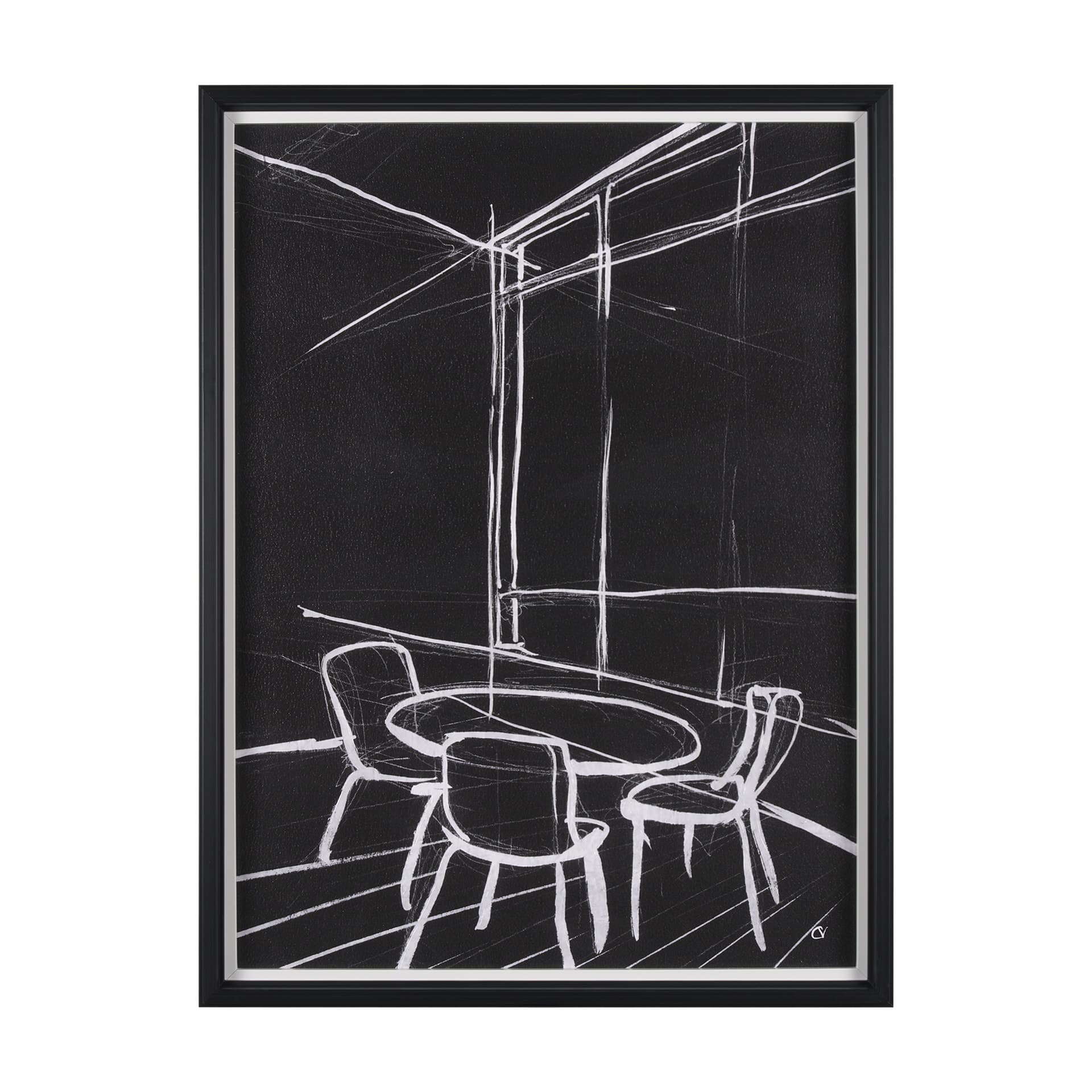 Interior Sketch VI by Mercana Studio a Hand Embellished Framed Art Print — product photograph