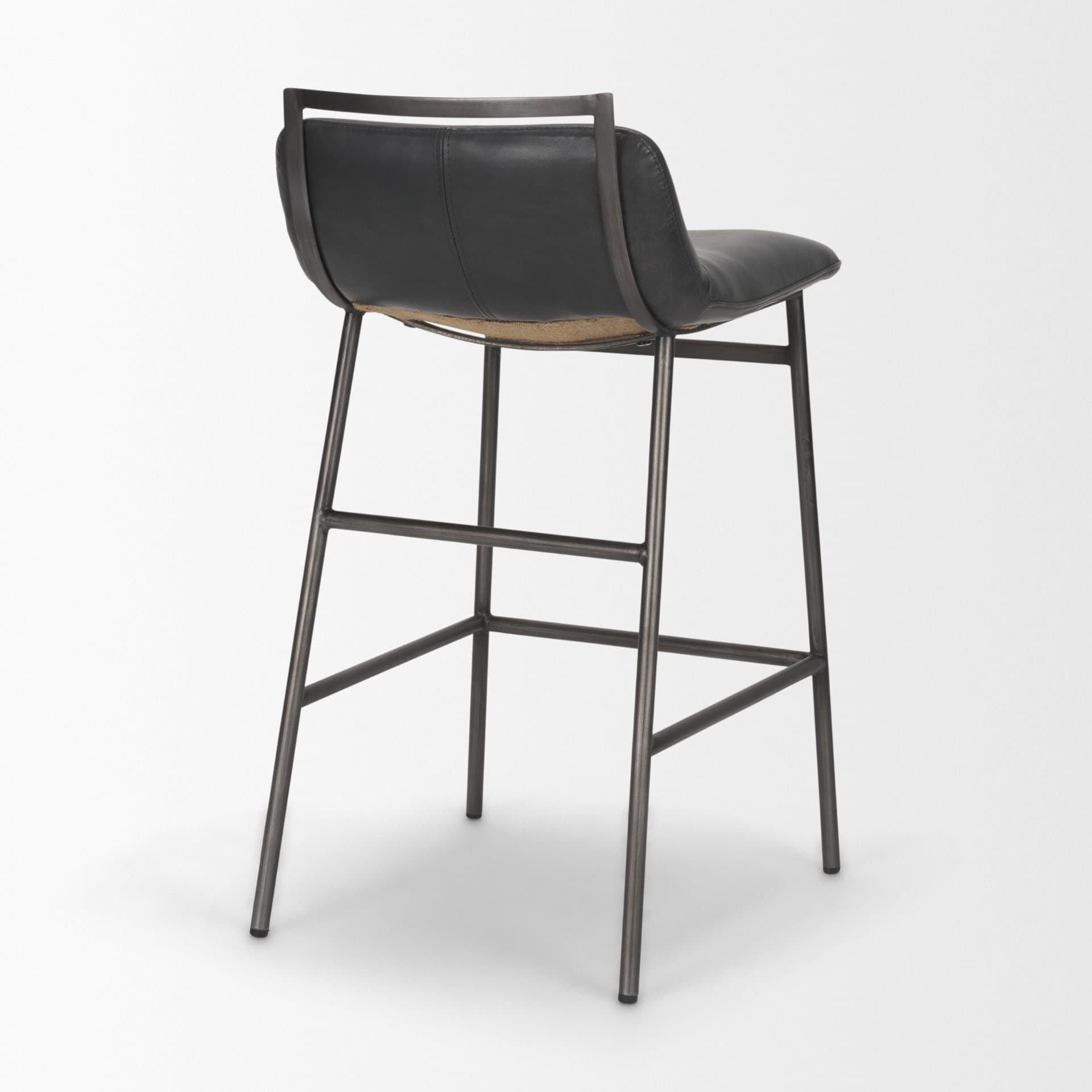 Kavalan Backless 33.5in Seat Counter Stool | Chocolate Leather — product photograph