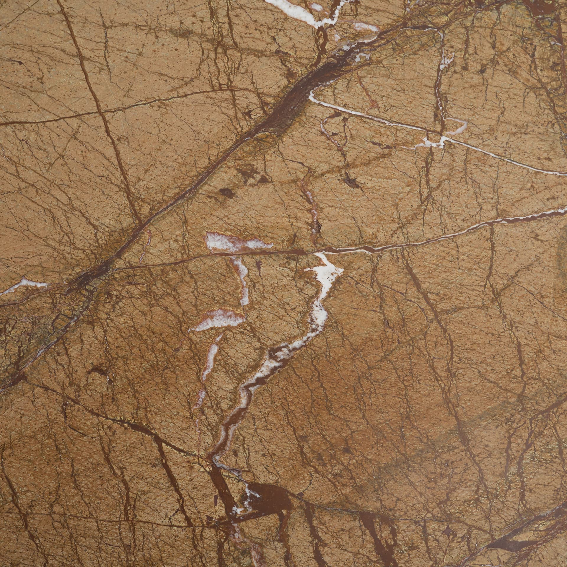 Matteo Solid Rainforest Rust Marble Square Side Table — product photograph