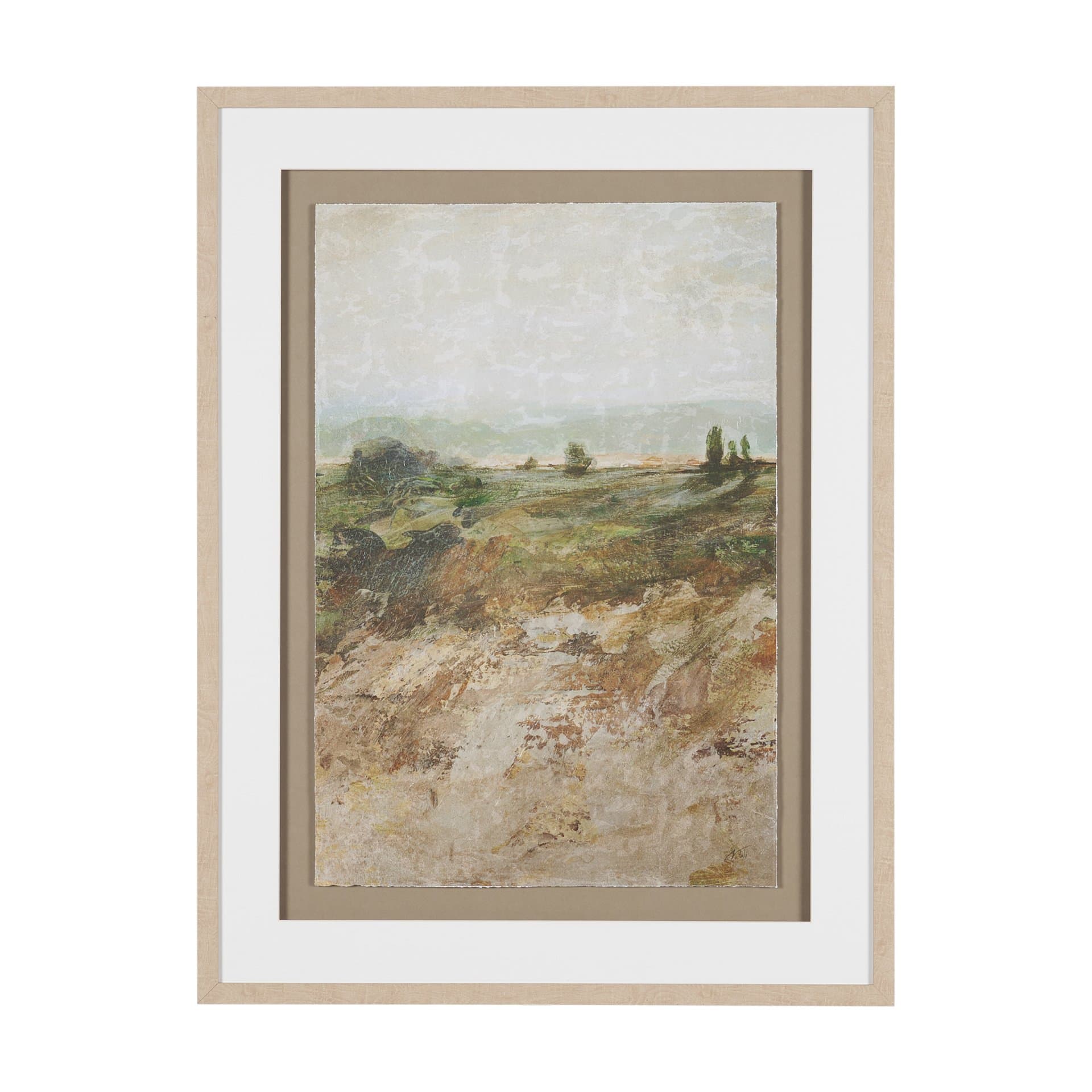 Amber Horizon III by Mercana Studio Textured Framed Artwork Matted under Glass — product photograph