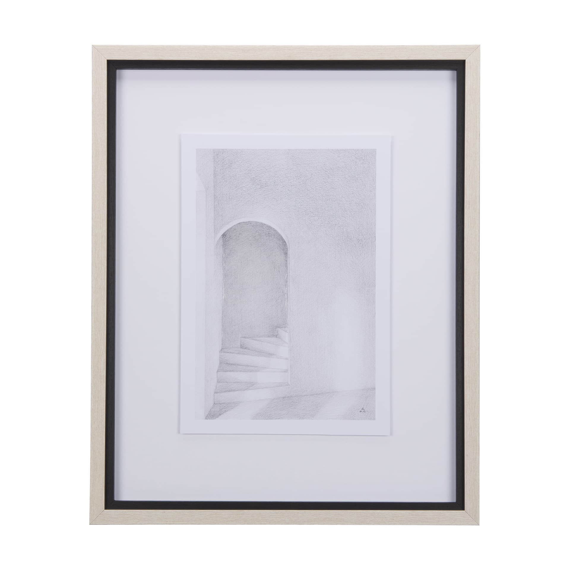 Corridor III by Mercana Studio a Hand Embellished Textured Framed Art Print Matted under Glass — product photograph