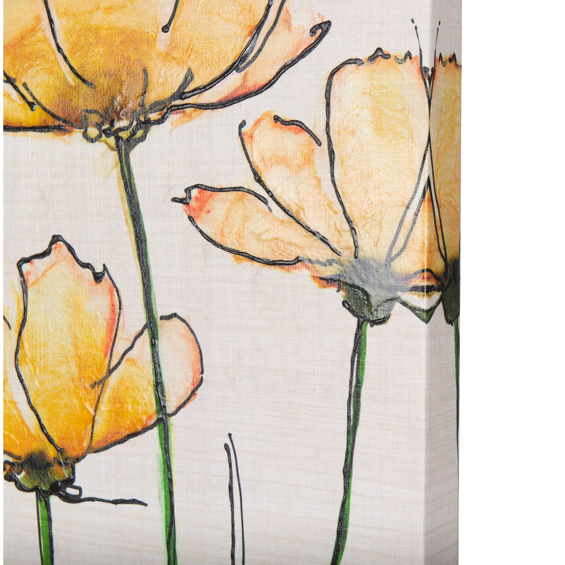 Meadow flowers by Mercana Studio a Hand Embellished Textured Canvas — product photograph