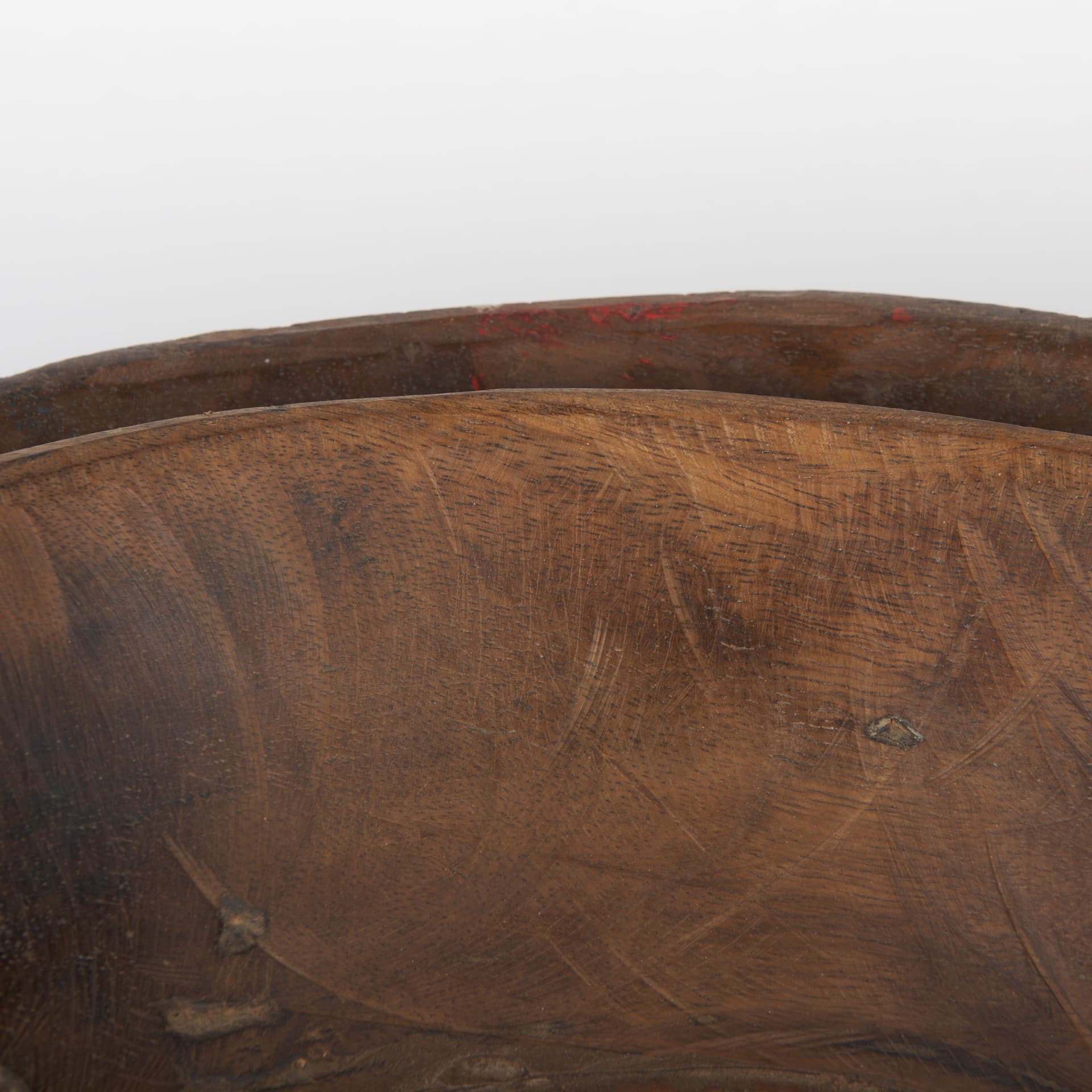 Nikita Set of 2 Large Medium Brown Reclaimed Wood Bowls — product photograph