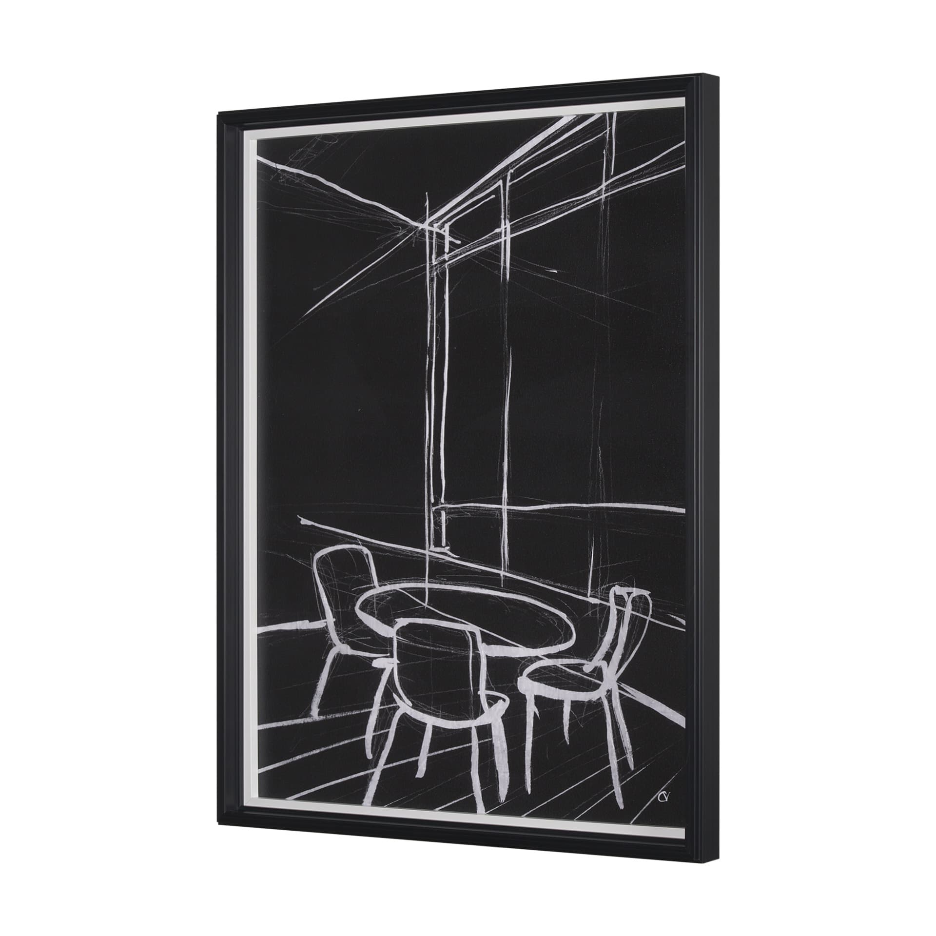 Interior Sketch VI by Mercana Studio a Hand Embellished Framed Art Print — product photograph