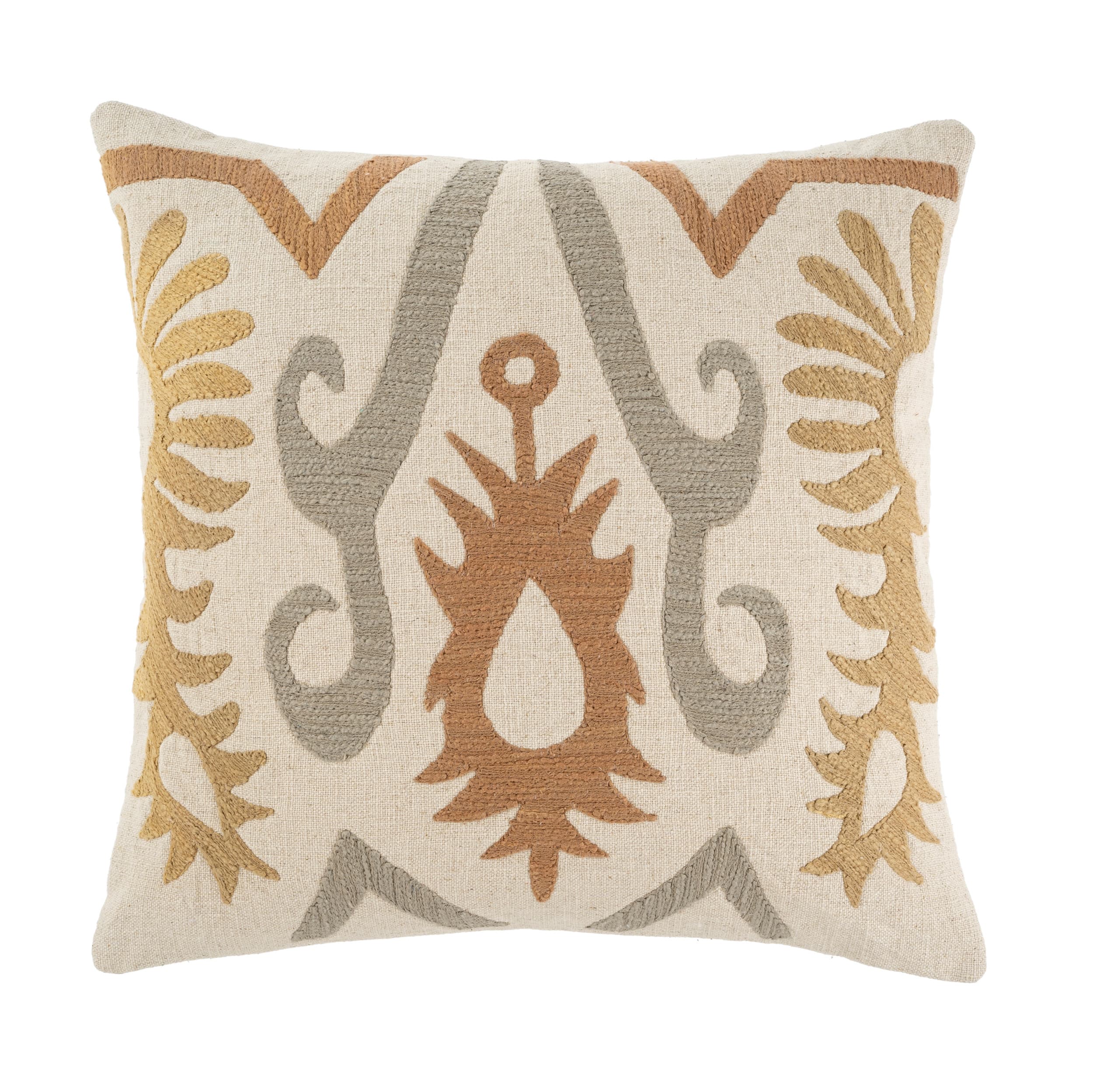 Bora Bora 20x20 Block Print Pillow Cover — product photograph