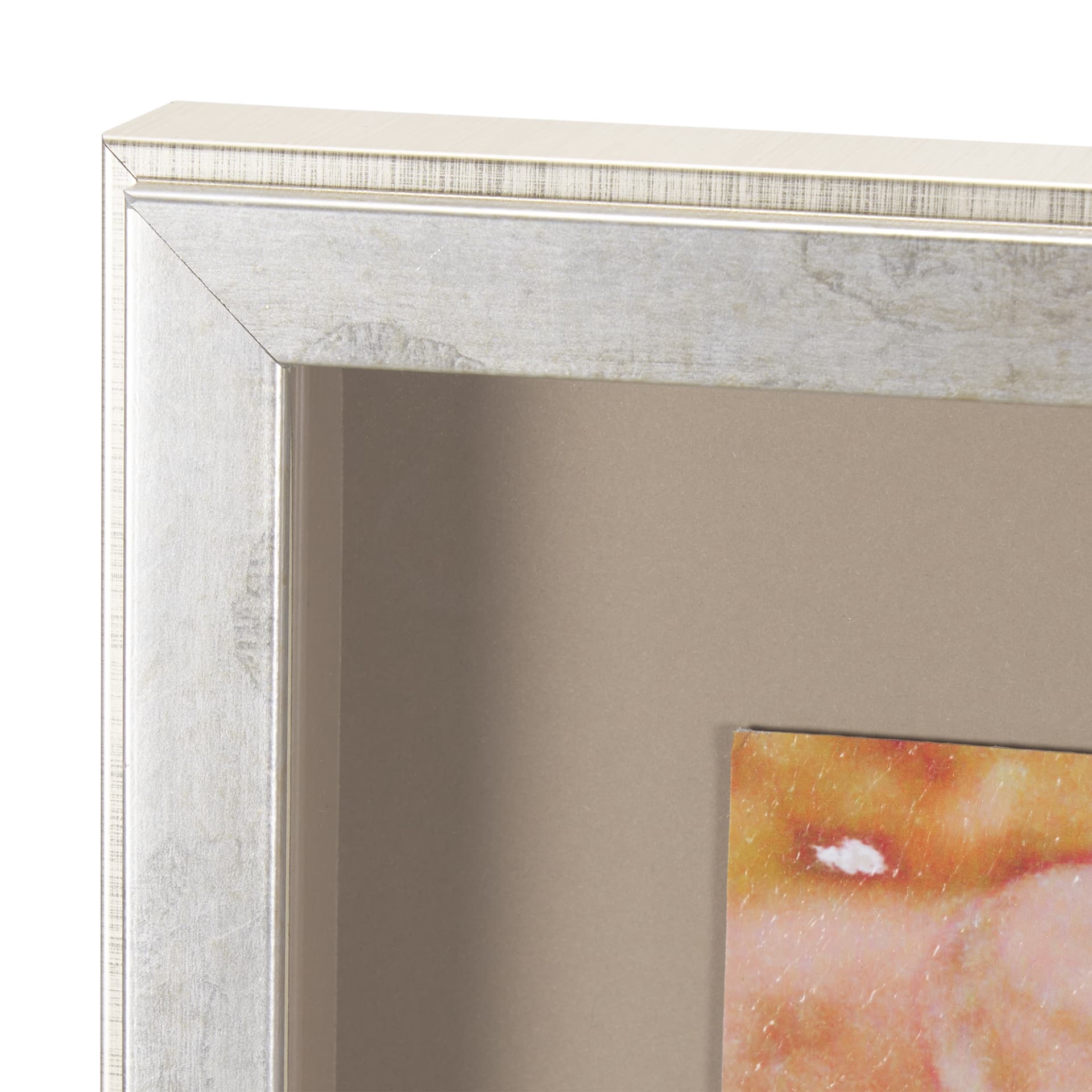 Subtle Florals II by Mercana Studio a Hand Embelished Textured Framed Art Print Matted under Glass — product photograph