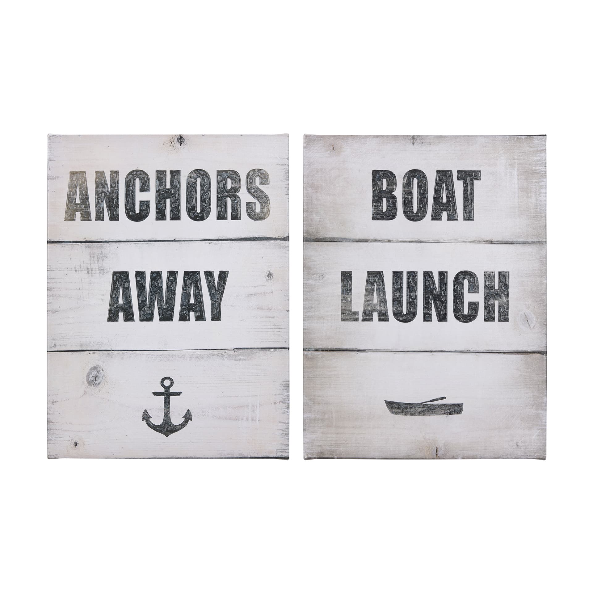 Boat Launch by Mercana Studio a Hand Embellished Textured Canvas — product photograph
