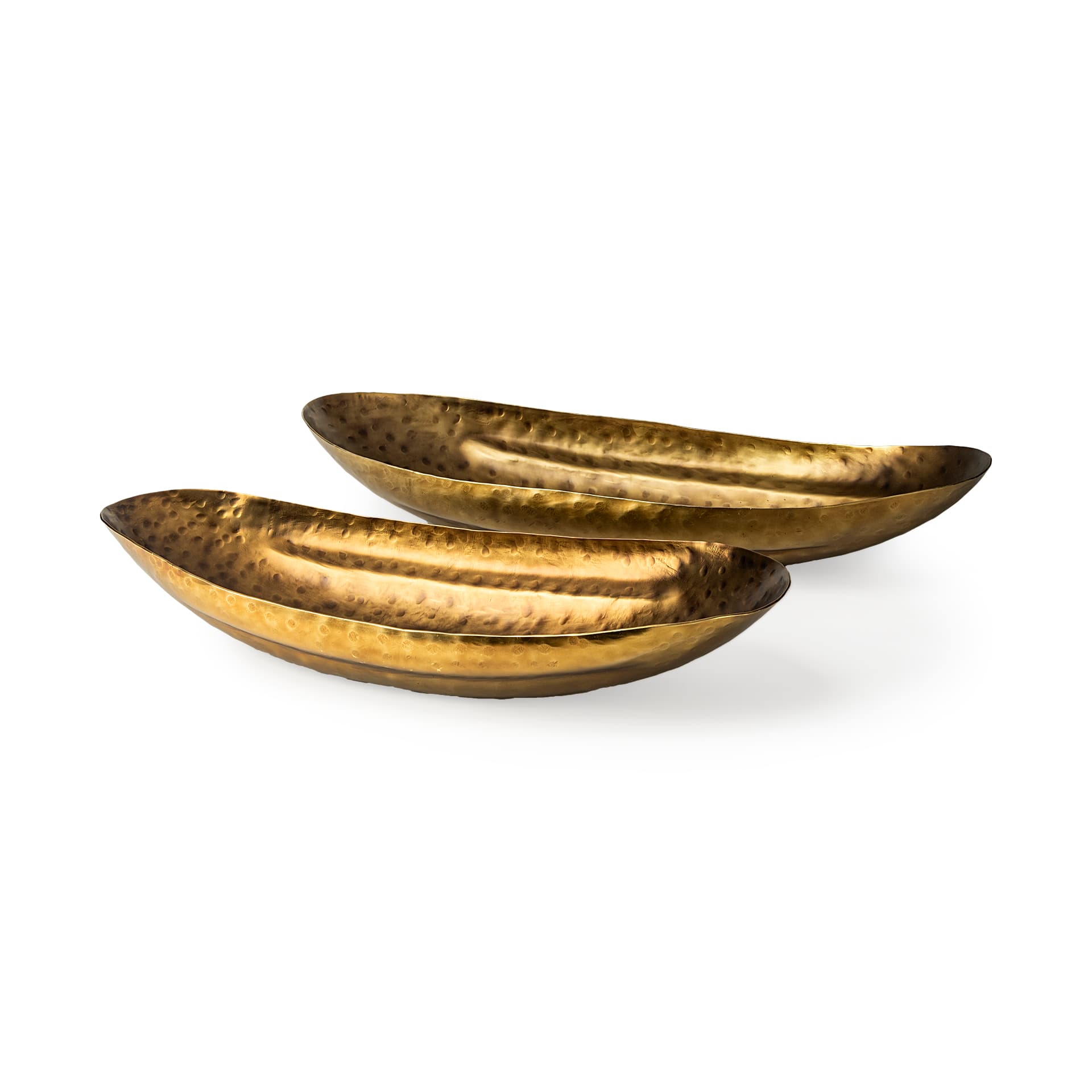 Karmen (Set of 2) Gold Hammered Oversized Bowls — product photograph