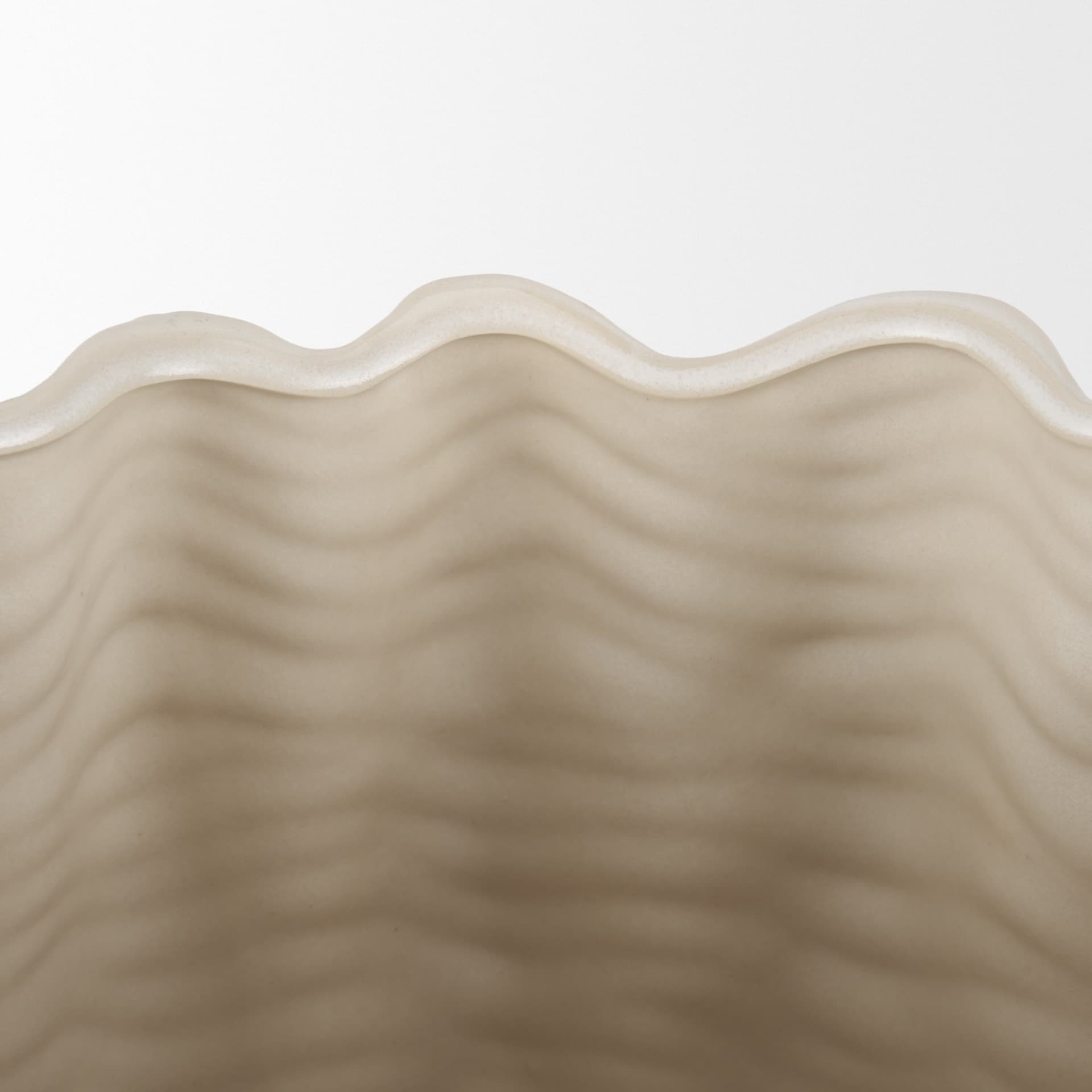 Velia Short Seashell Sculptural Cream Glazed Ceramic Vase — product photograph