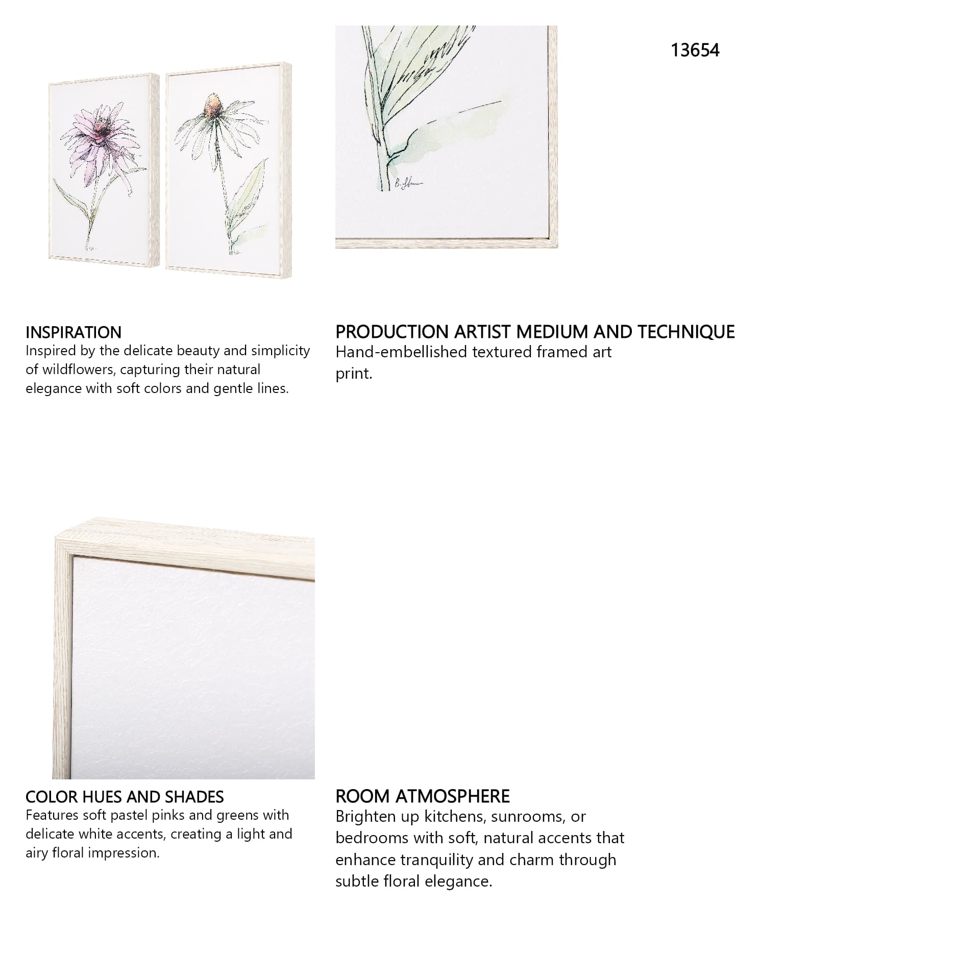 Echinacea I by Mercana Studio a Hand Embellished Textured Framed Art Print — in a styled room