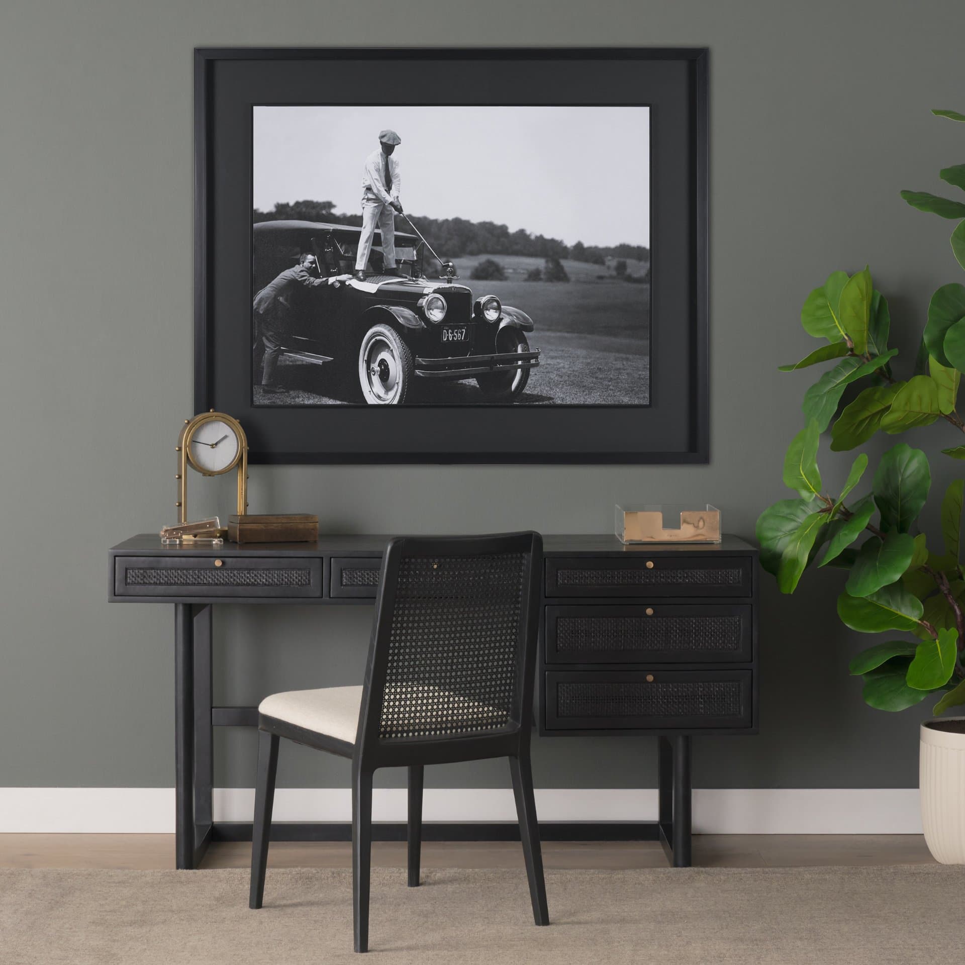 Easy Swing by The Chelsea Collection Textured FramedPhoto Print Matted under Glass — in a styled room