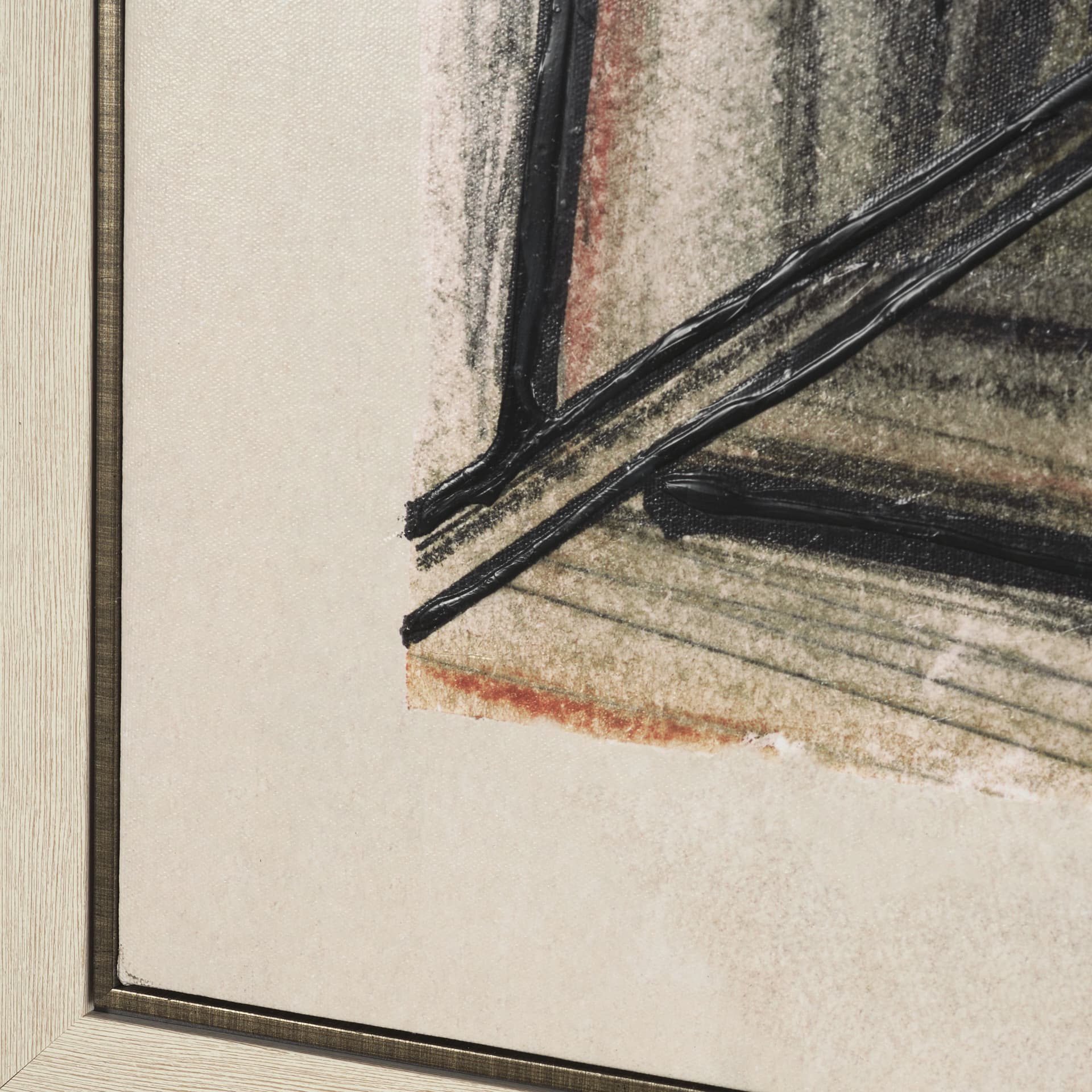Seam II by Chad Warren a Hand Embellished Textured Framed Canvas — product photograph