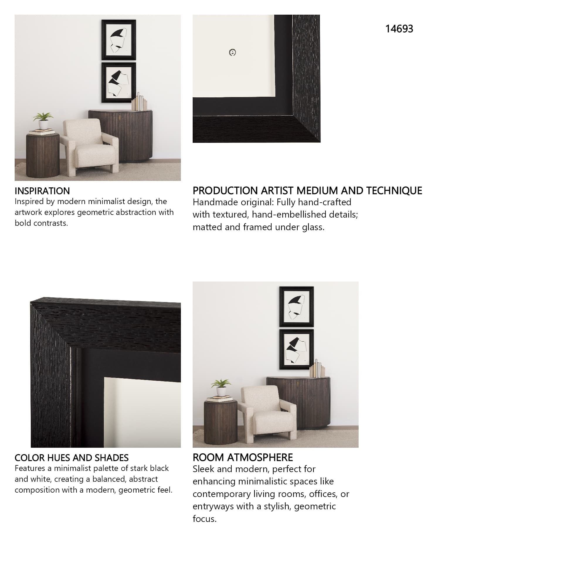The Fold Paper I by Studio M a handmade Original Framed Artwork — in a styled room