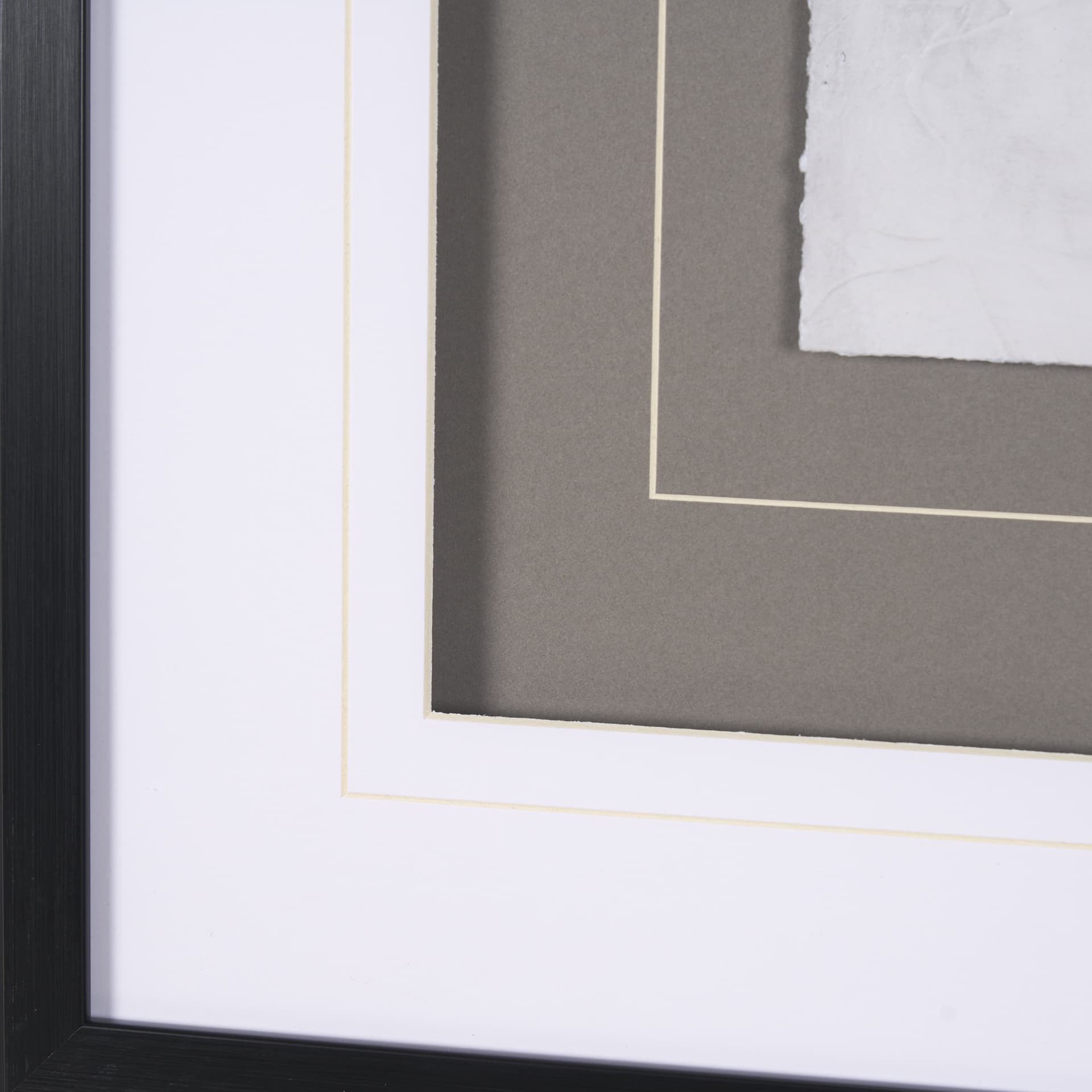 Soft Blue Botanoicals V by Mercana Studio Hand Embellished Framed Art Print Matted under Glass — product photograph