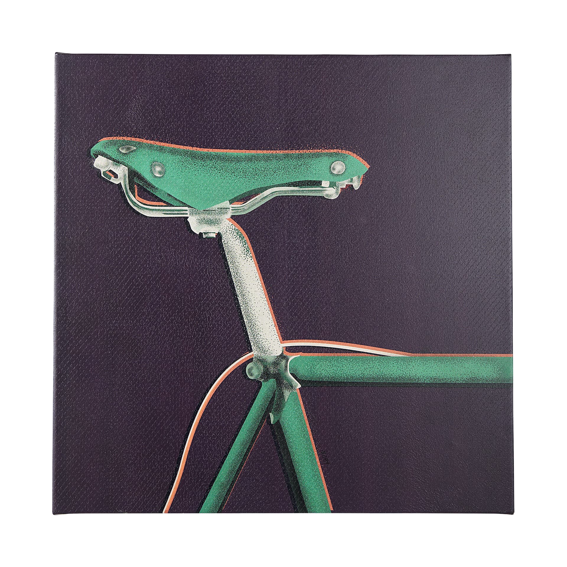 Bike Saddle Purple by Alarm a Hand Embellished Textured Canvas — product photograph