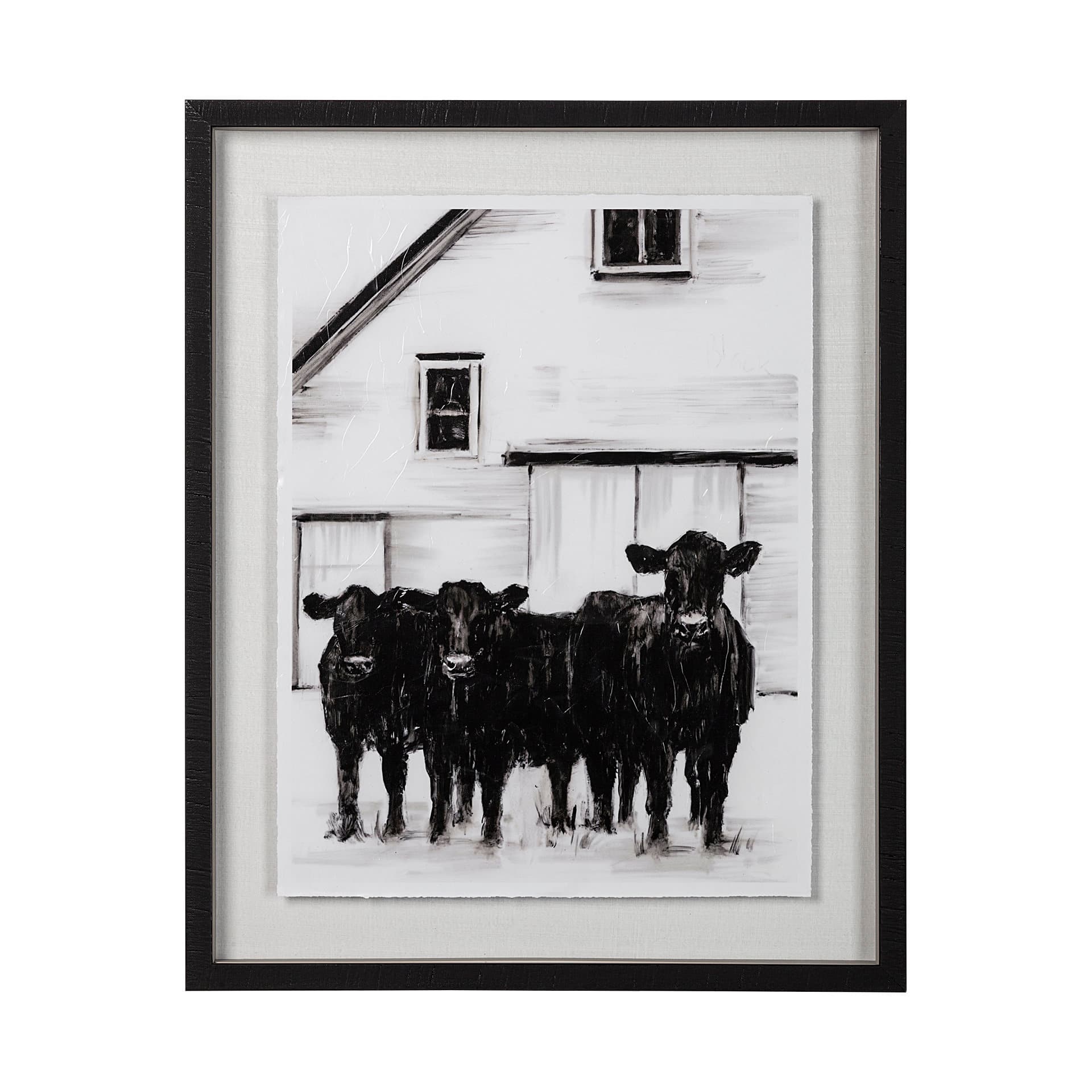 Standing Around I by Ethan Harper a Hand Embellished Textured Framed Photo Art Print Matted under Gl — product photograph