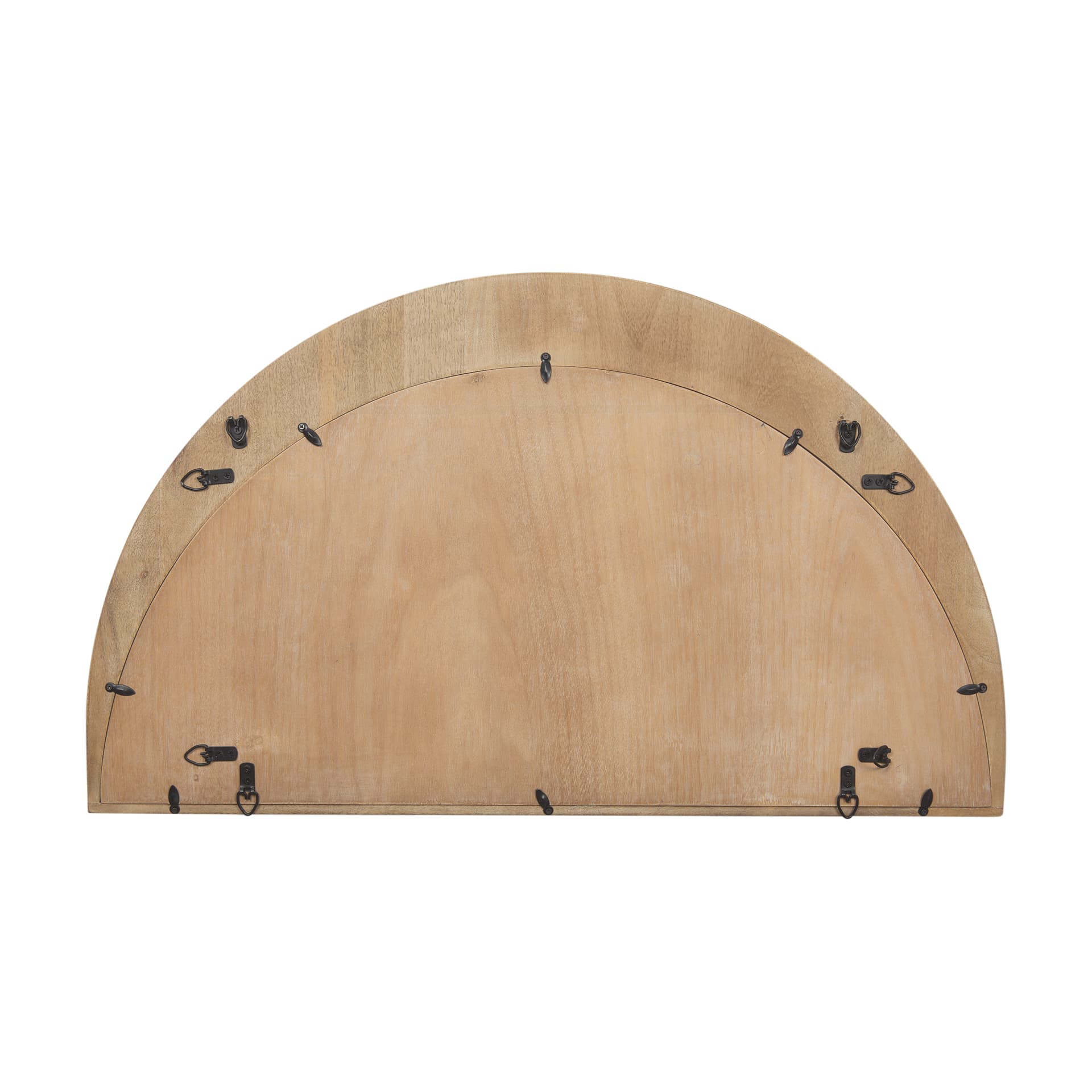 Celeste Light Brown Wood Small Mirror — product photograph