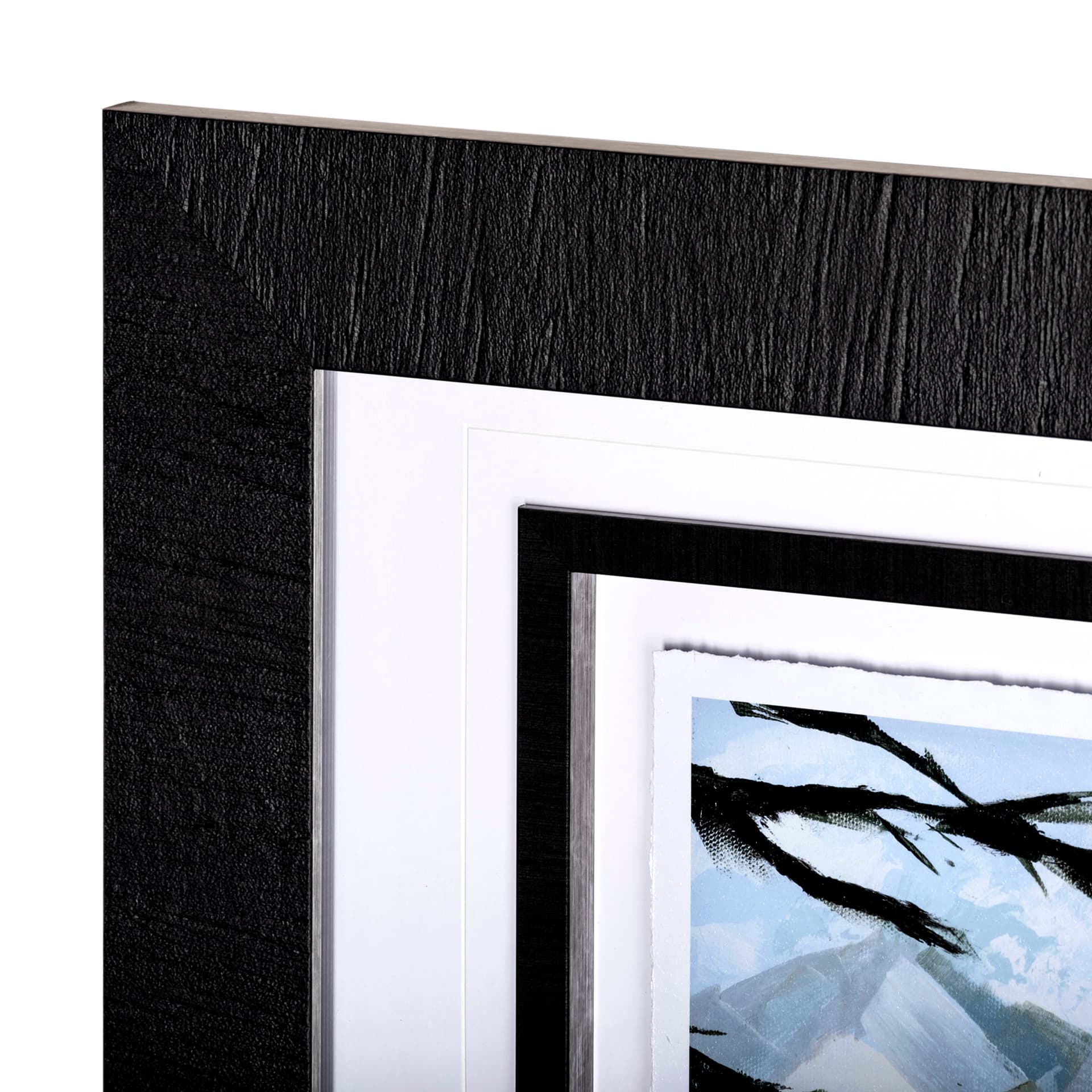 Vista II by Mercana Studio a Hand Embellished Textured Framed Art Print Matted under Glass — product photograph