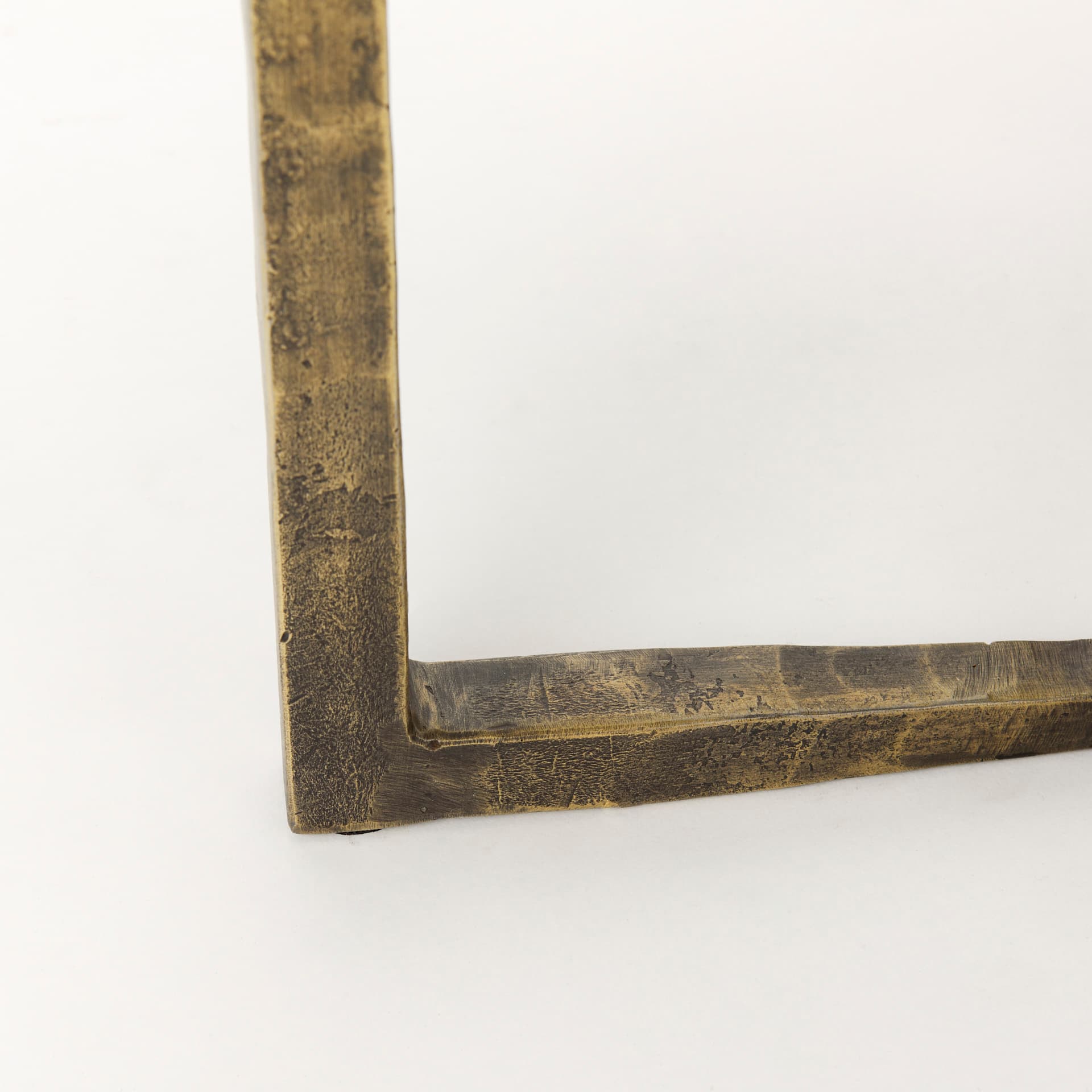 Atticus Marble and Antiqued Gold Metal Nesting Accent Tables (Set of 2) — product photograph